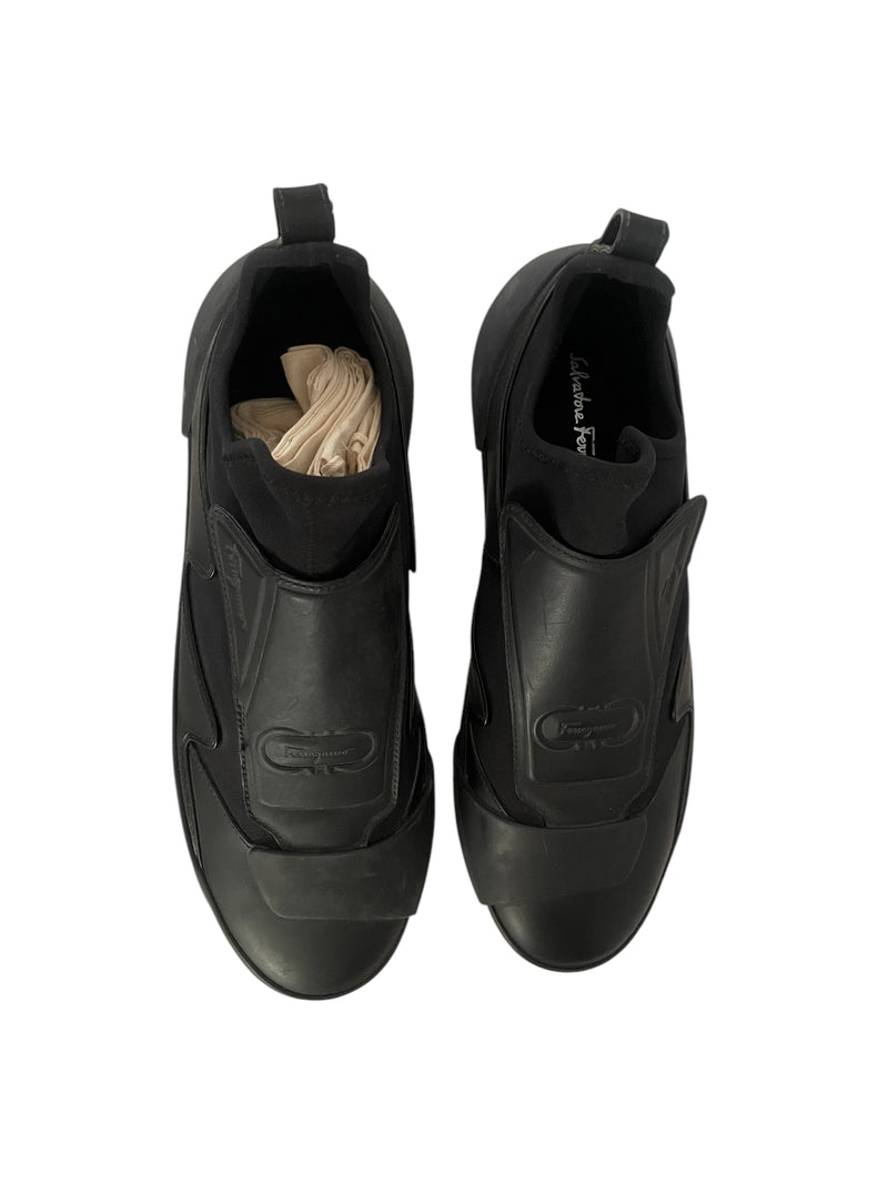 Salvatore Ferragamo/Low-Sneakers/US 9/Polyester/BLK/NILE Slip On
