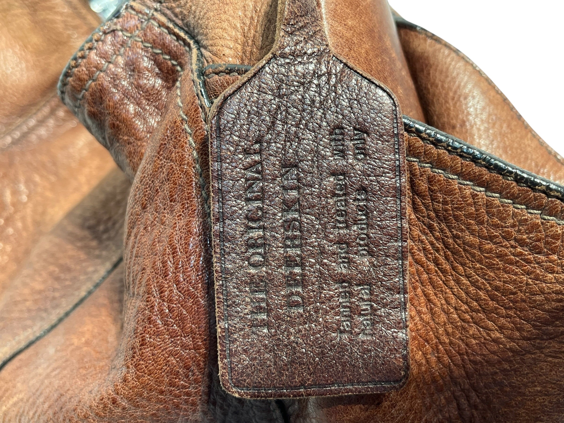 PRADA/Hand Bag/Leather/BRW/Cervo Antik Hobo view 9