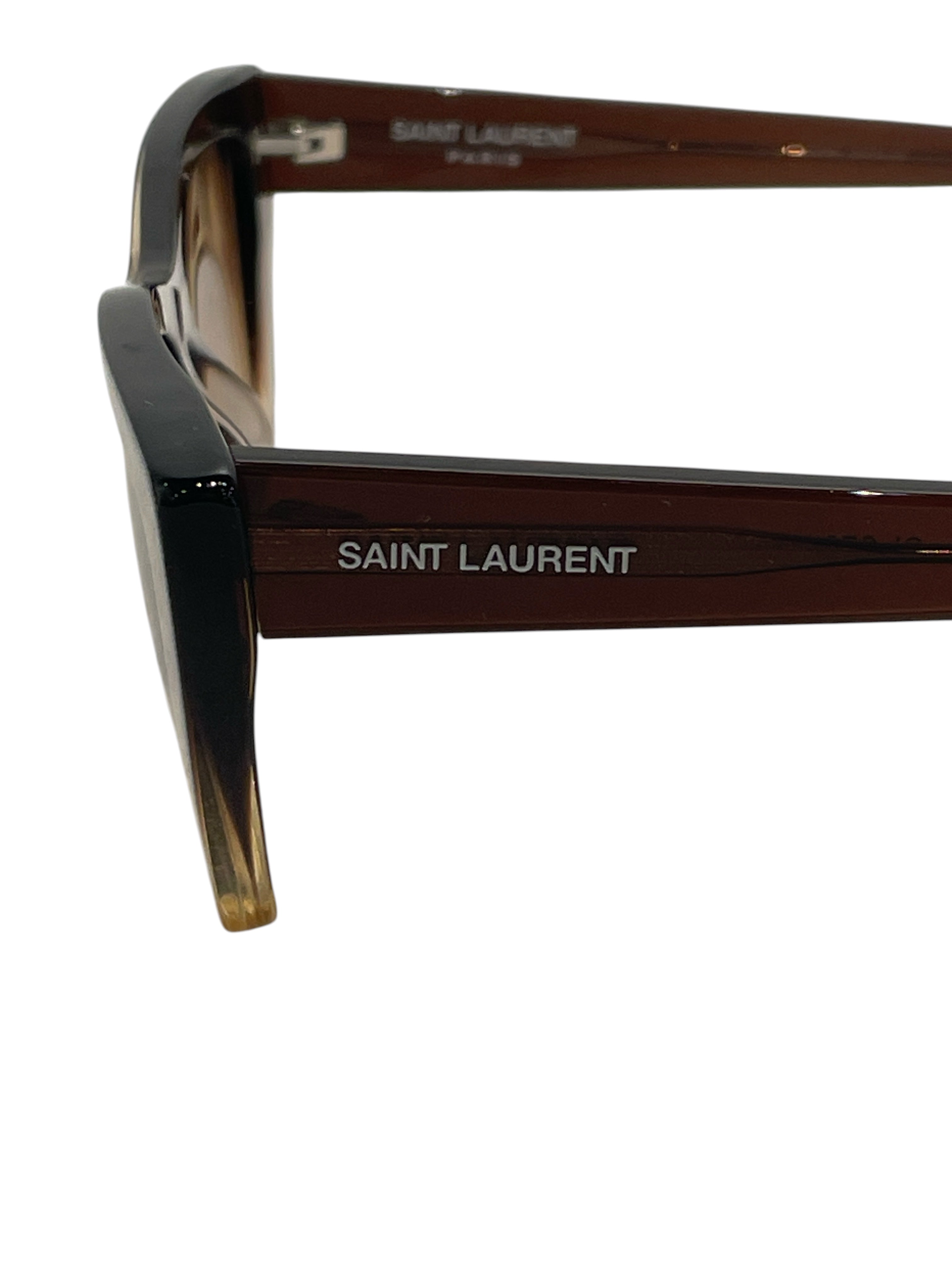 SAINT LAURENT/Sunglasses/Plastic/BRW/L's/cat eye mica view 3