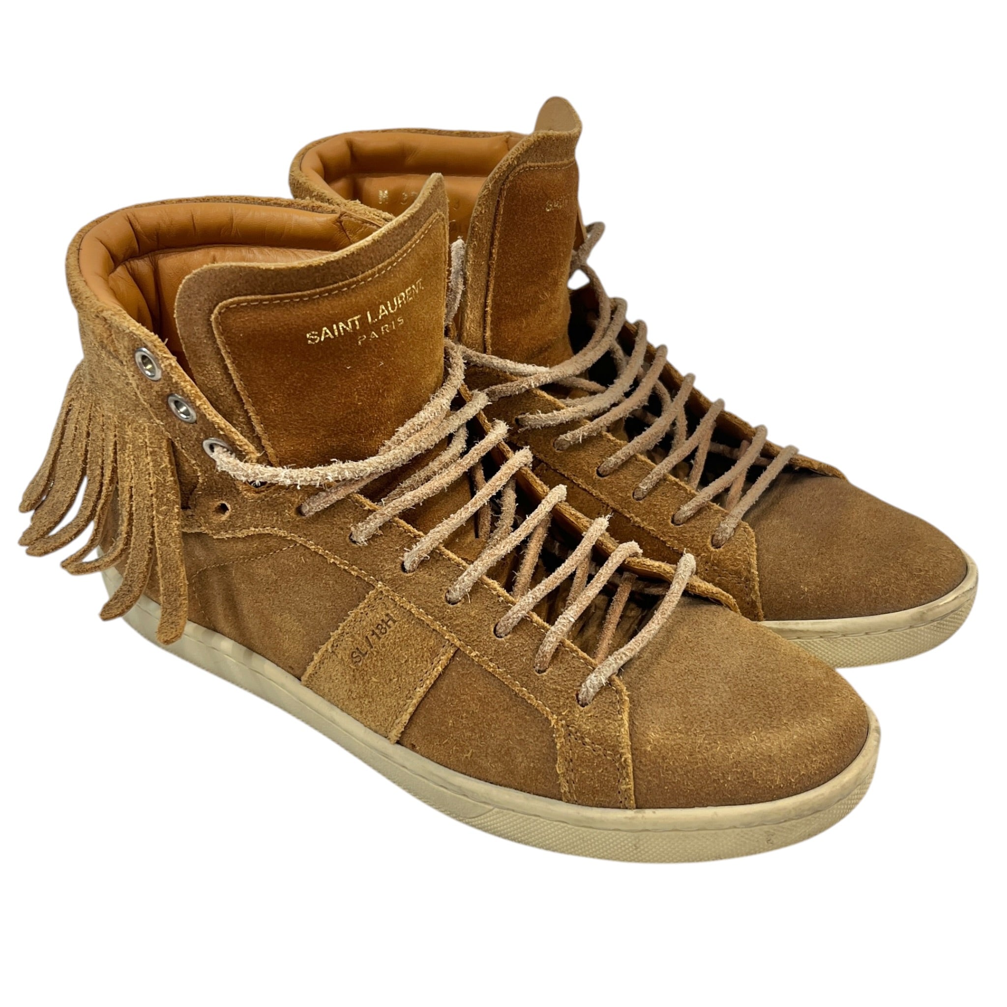 SAINT LAURENT/Hi-Sneakers/EU 37/Suede/CML/U-Tip/SL/18H FRINGE HIGHTOP view 1
