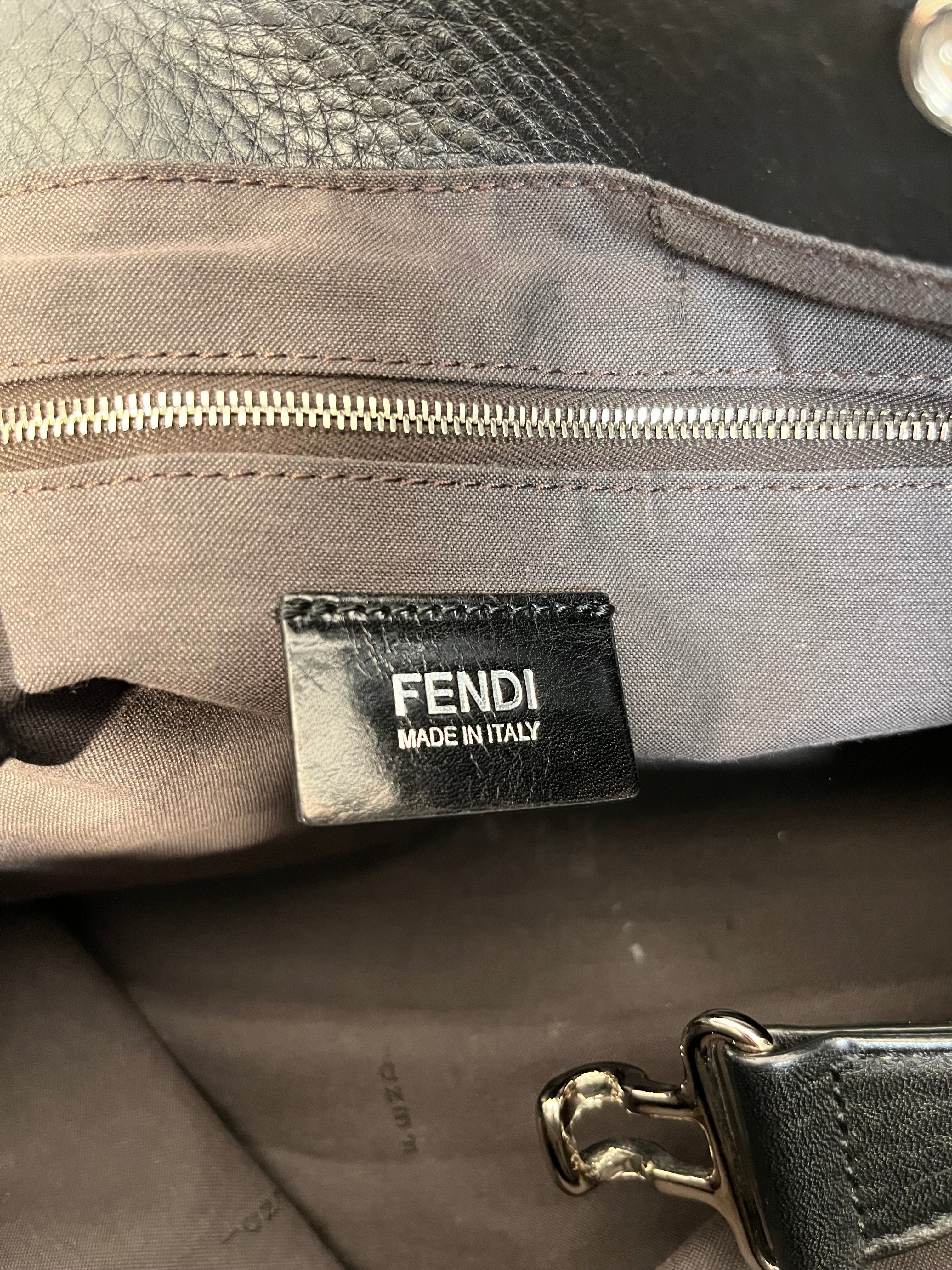 FENDI/Tote Bag/Leather/BLK/selleria tote view 7