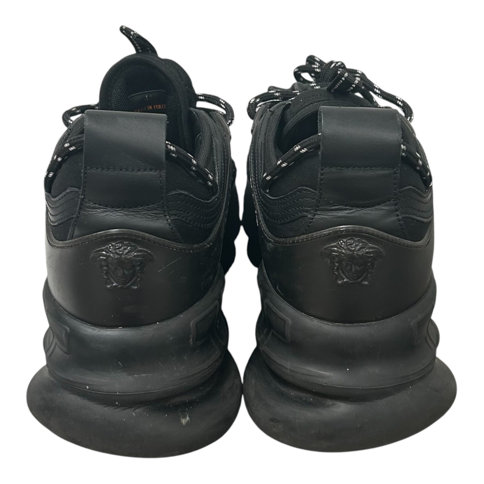 VERSACE/Low-Sneakers/US 8/Cotton/BLK/Chain reaction view 5