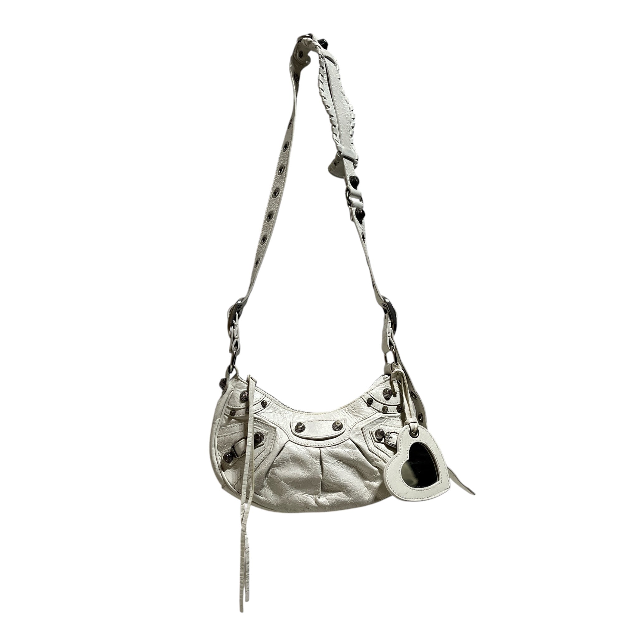 BALENCIAGA/Bag/Leather/WHT/LE CAGOLE XS view 1
