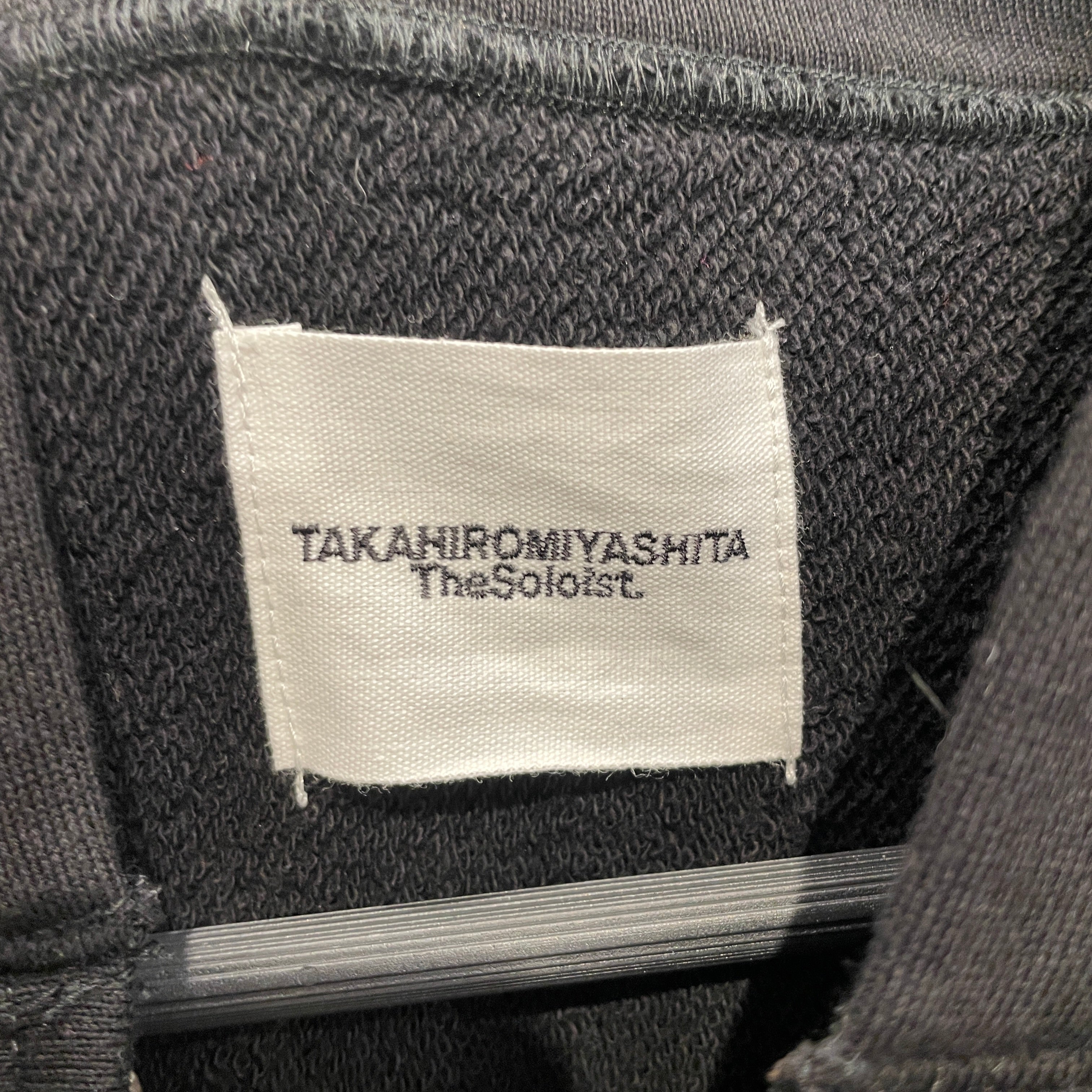 TAKAHIROMIYASHITA TheSoloist./Hoodie/46/Cotton/BLK/BONE APPLIQUE ZIP UP HOODIE view 3