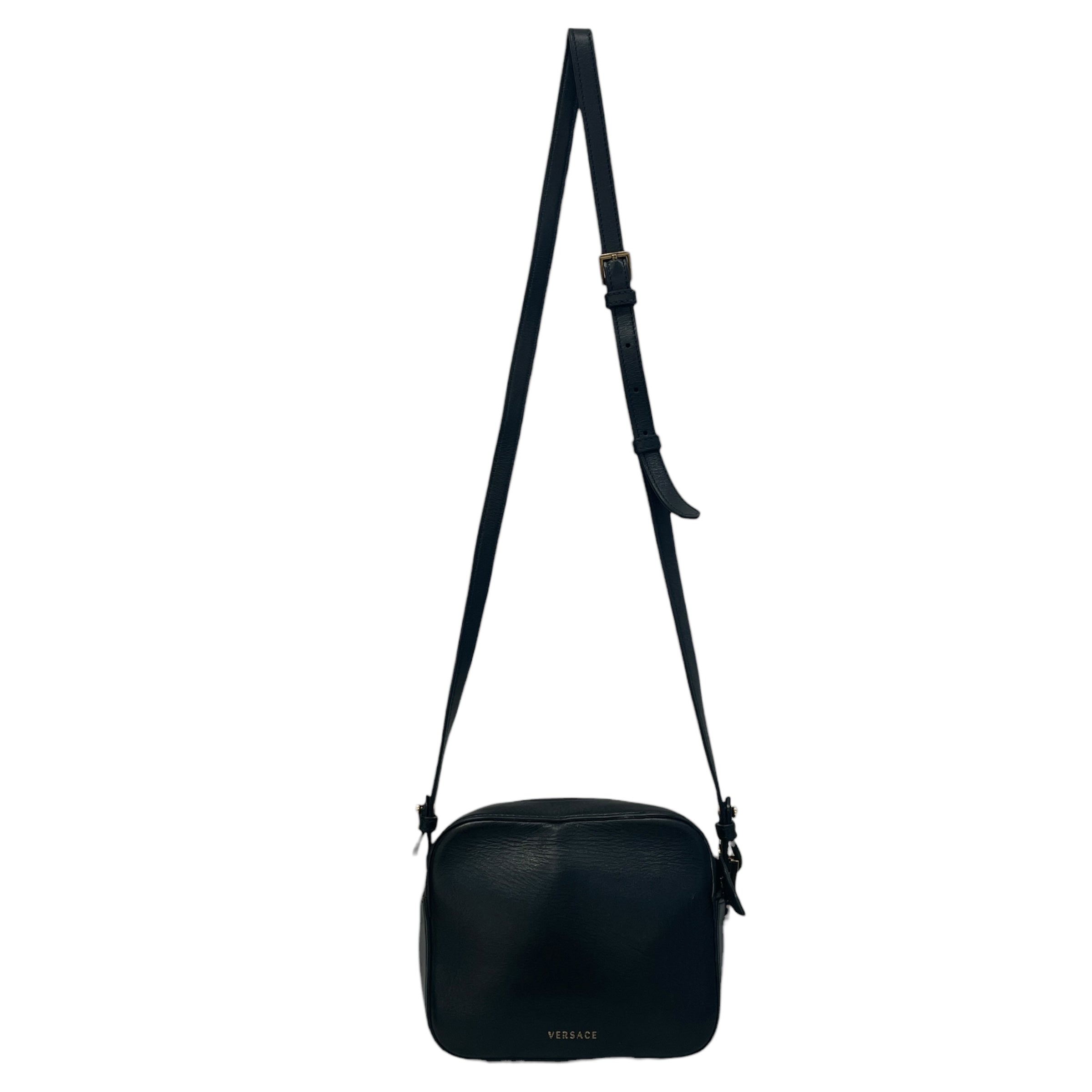 GIANNI VERSACE/Cross Body Bag/Leather/BLK/Vitello Virtus Camera Bag view 2