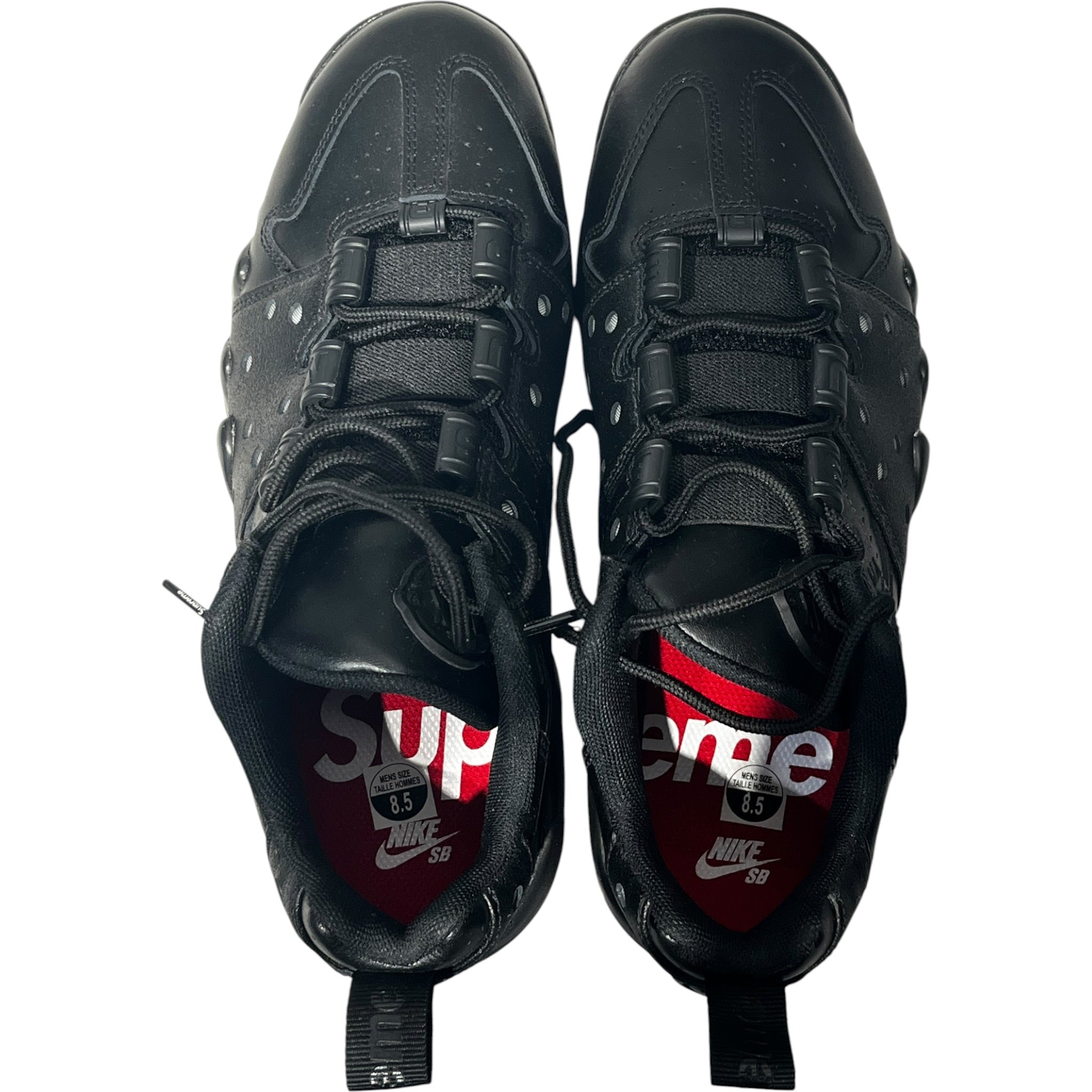 NIKE SB/Supreme/Low-Sneakers/US 8.5/Leather/BLK/IM4283-001 view 3