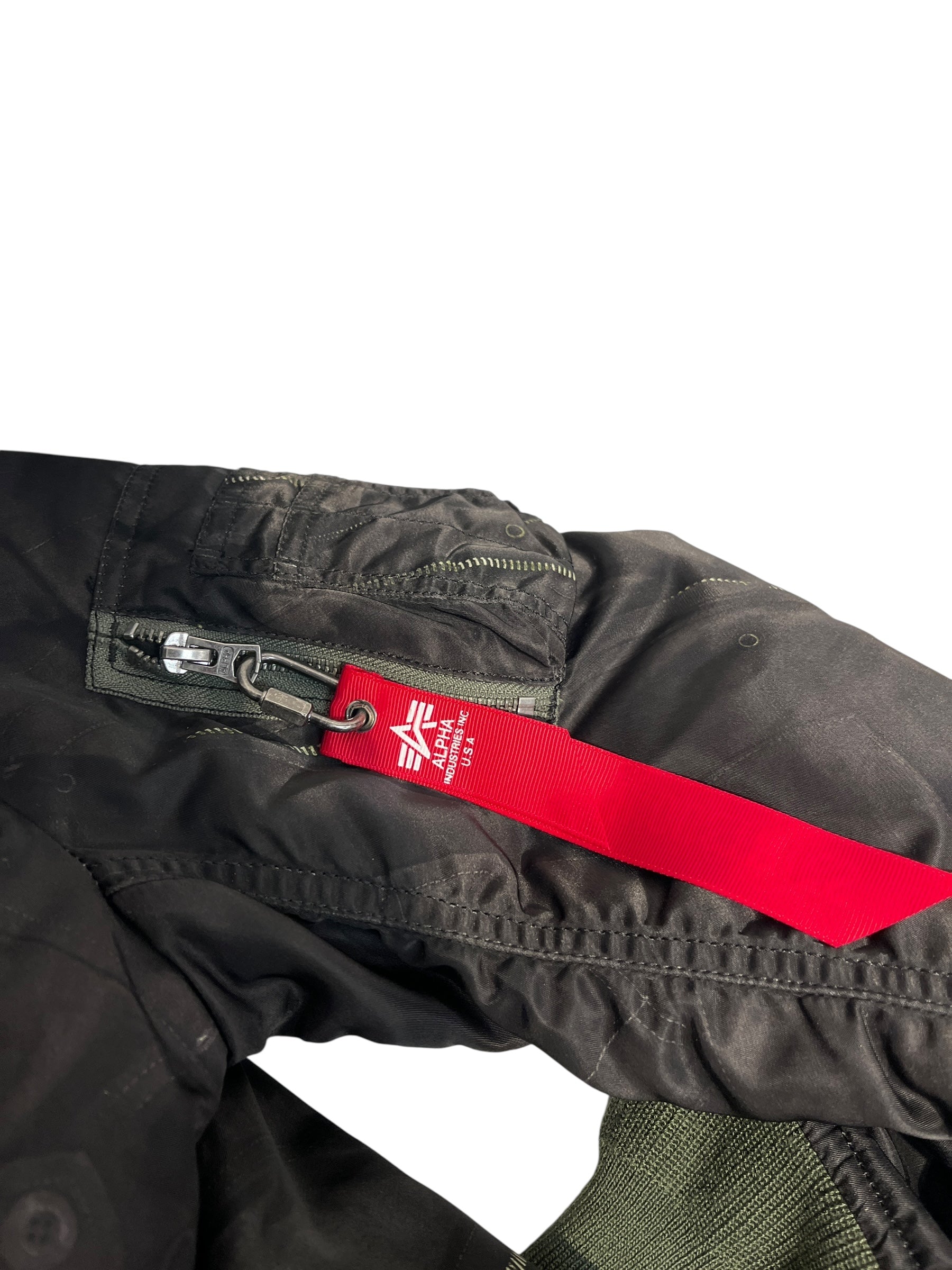 ALPHA INDUSTRIES/Jacket/S/Nylon/GRN/All Over Print/TROMPE BOMBER view 3