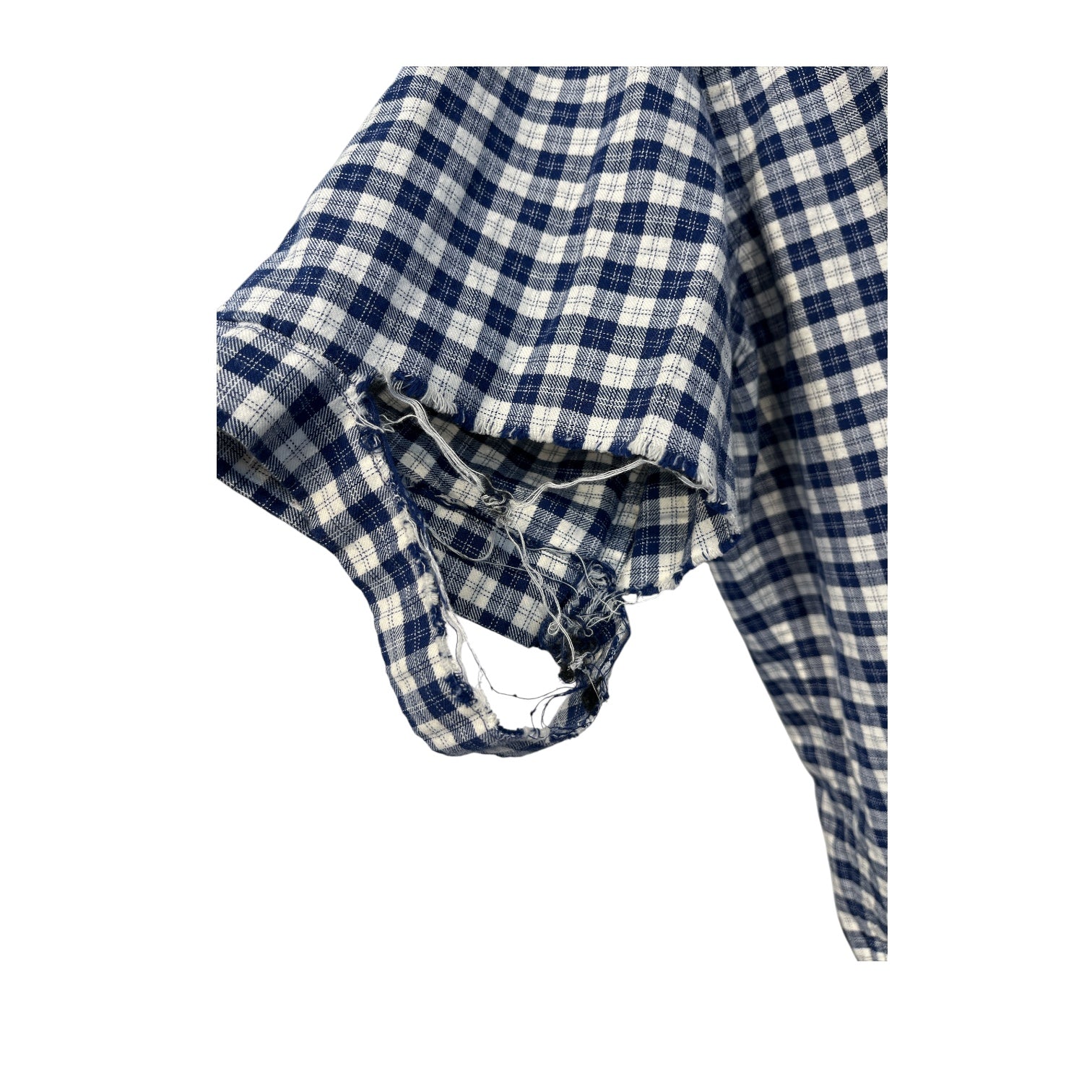 Acne Studios/SS Shirt/44/Cotton/BLU/blue check distressed view 3