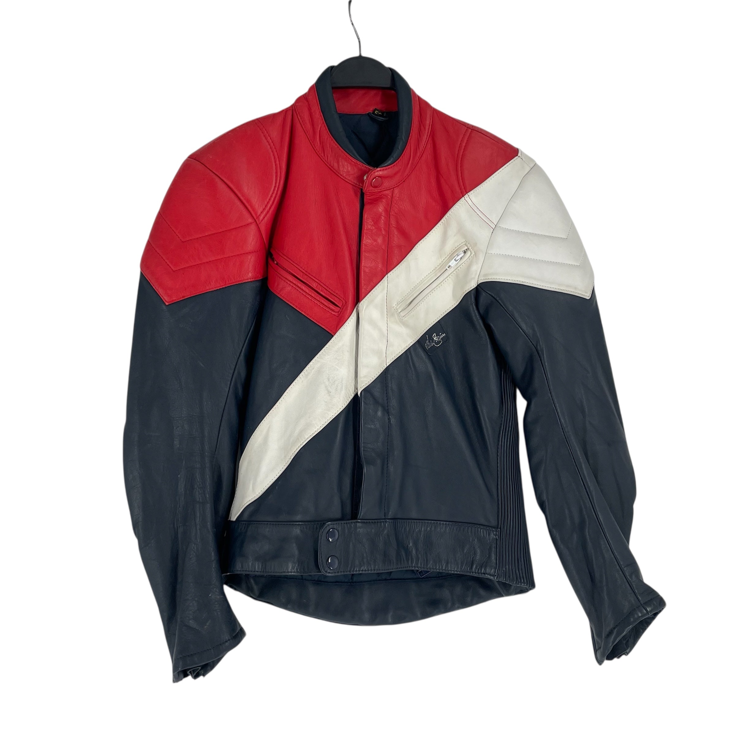 Vintage/Jacket/50/Leather/NVY/Quilted motto jacket view 1