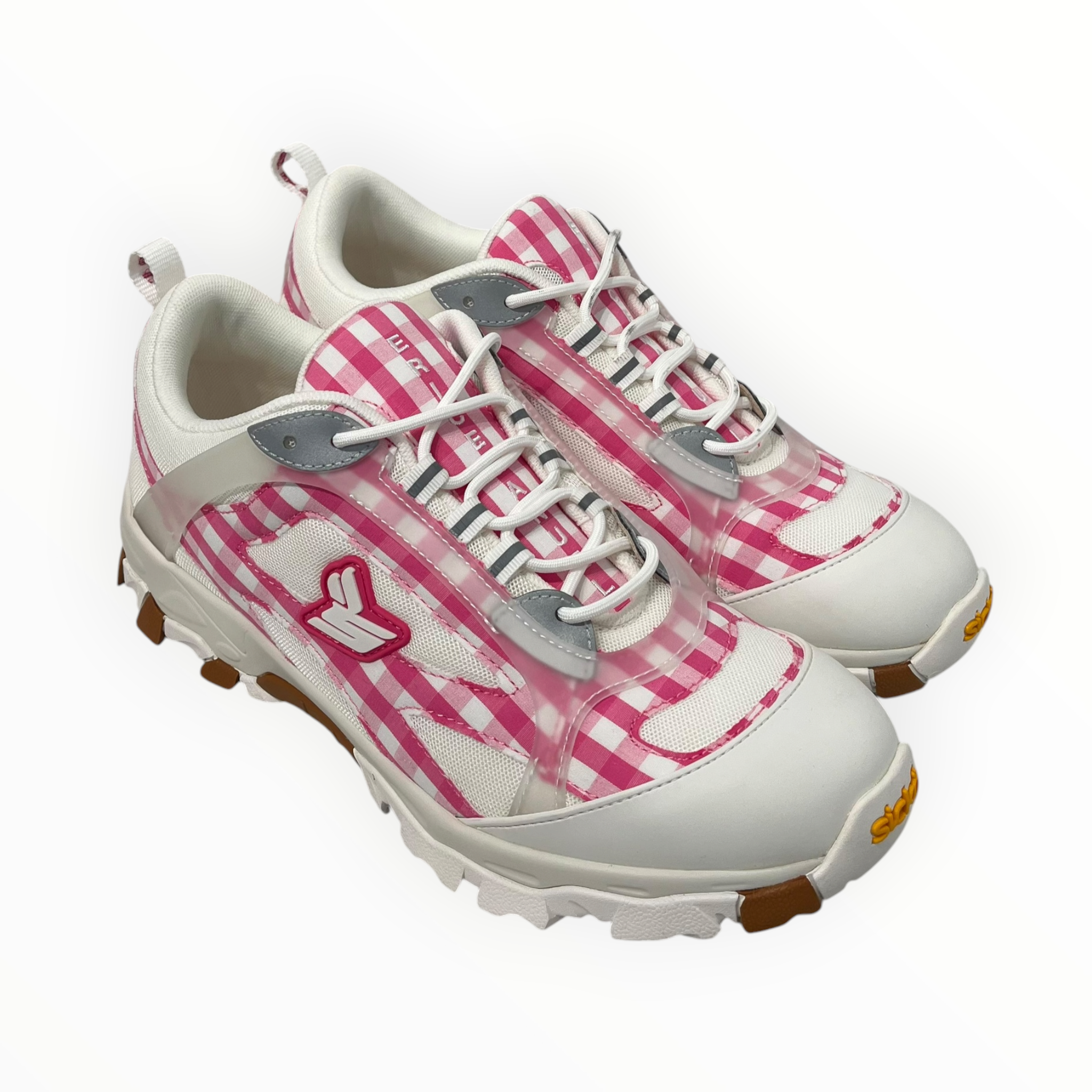 sicko/Eric Emanuel/Low-Sneakers/US 10/Plaid/Cotton/PNK/FRIENDS AND FAMILY COLLAB view 2