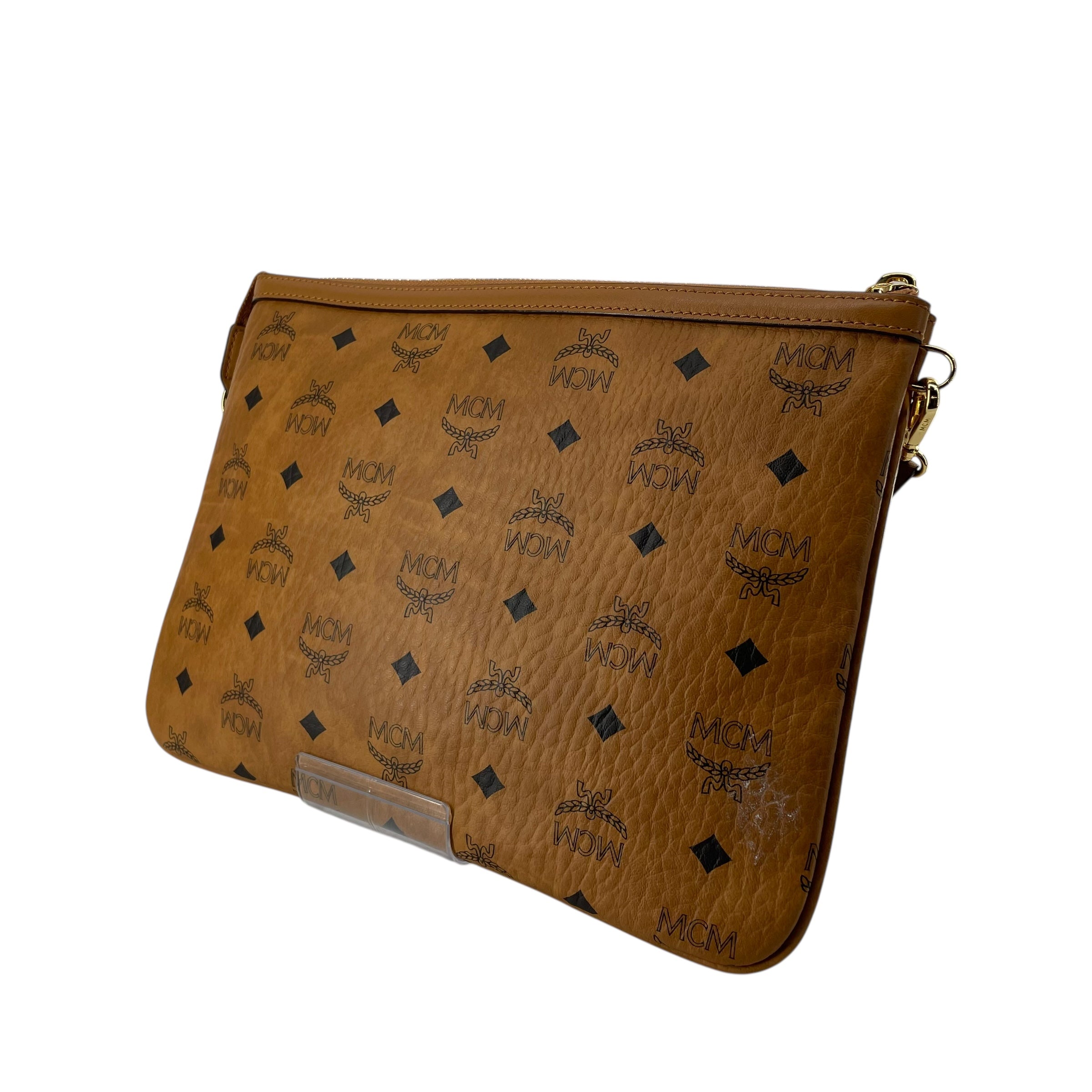 MCM/Pouch/All Over Print/Leather/CML/SHOULDER STRAP BLK MONOGAM view 2
