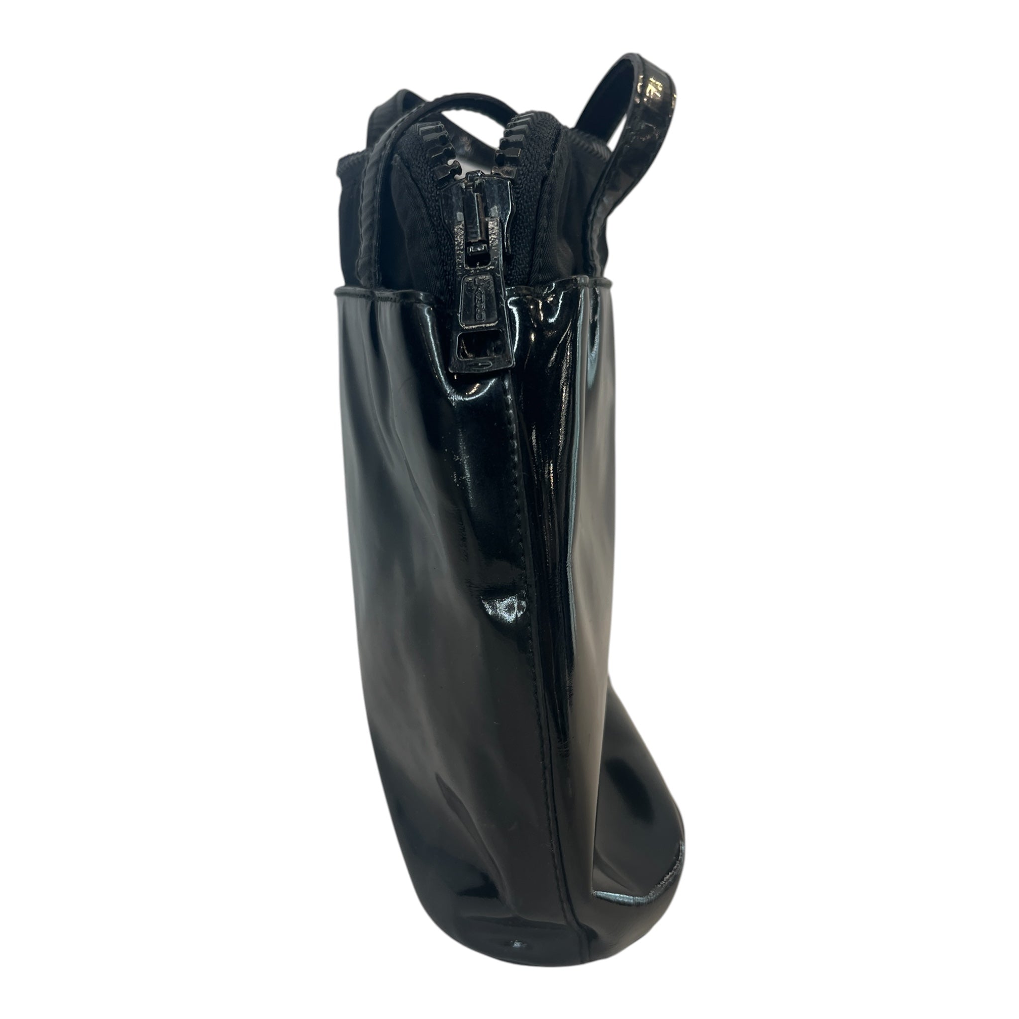 PRADA/Hand Bag/Leather/BLK/VINTAGE 90S SPAZZOLATO view 4