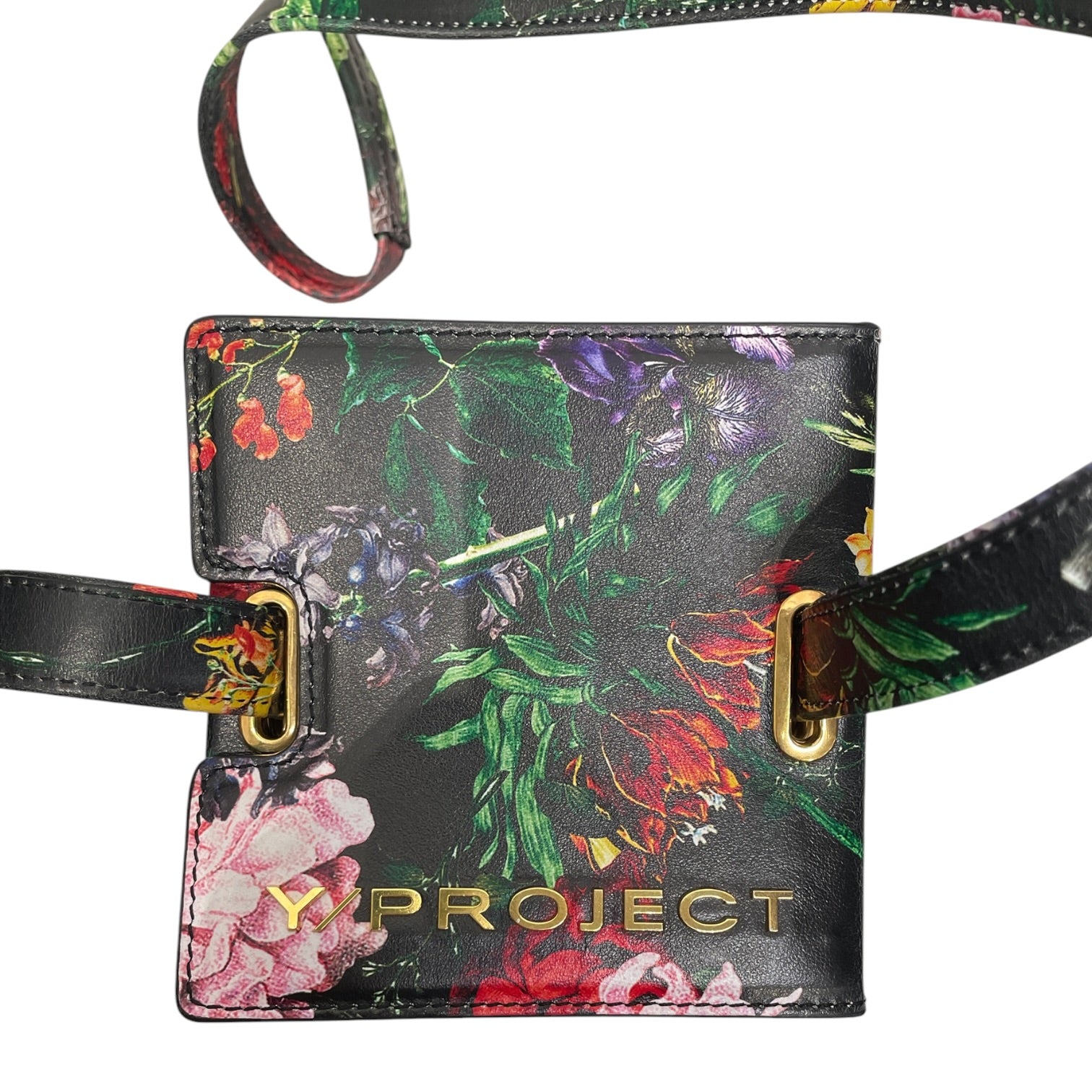 Y/PROJECT/Cross Body Bag/Floral Pattern/Leather/BLK/ACCORDIAN BAG view 5