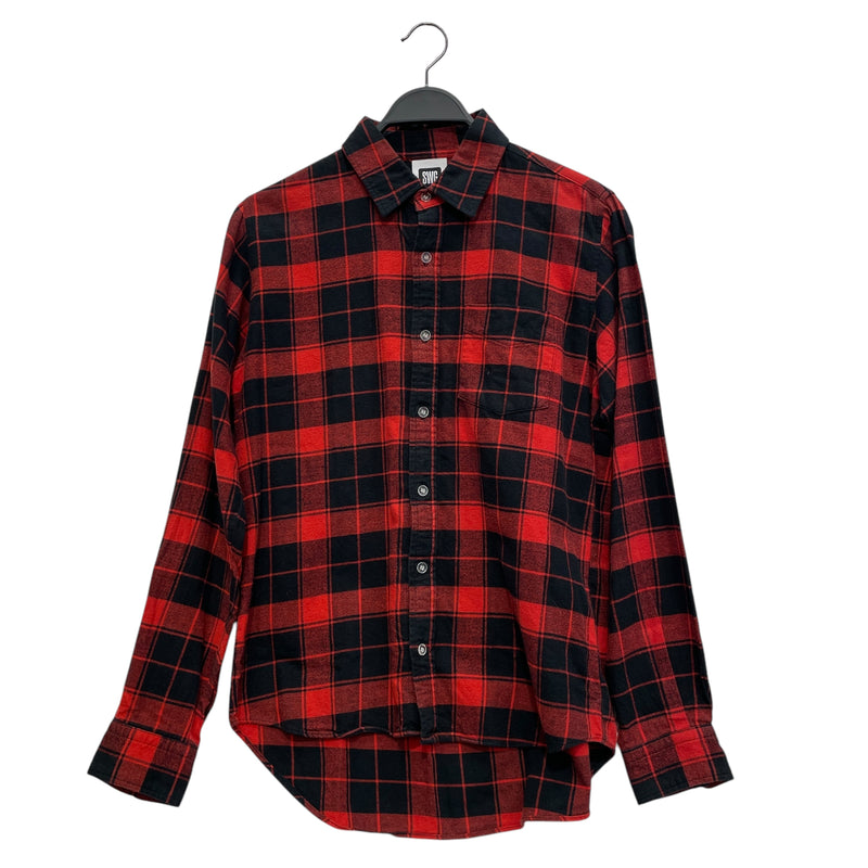 SWG BLACK PLATINUM/Flannel Shirt/L/Cotton/RED/PLAID FLANNEL