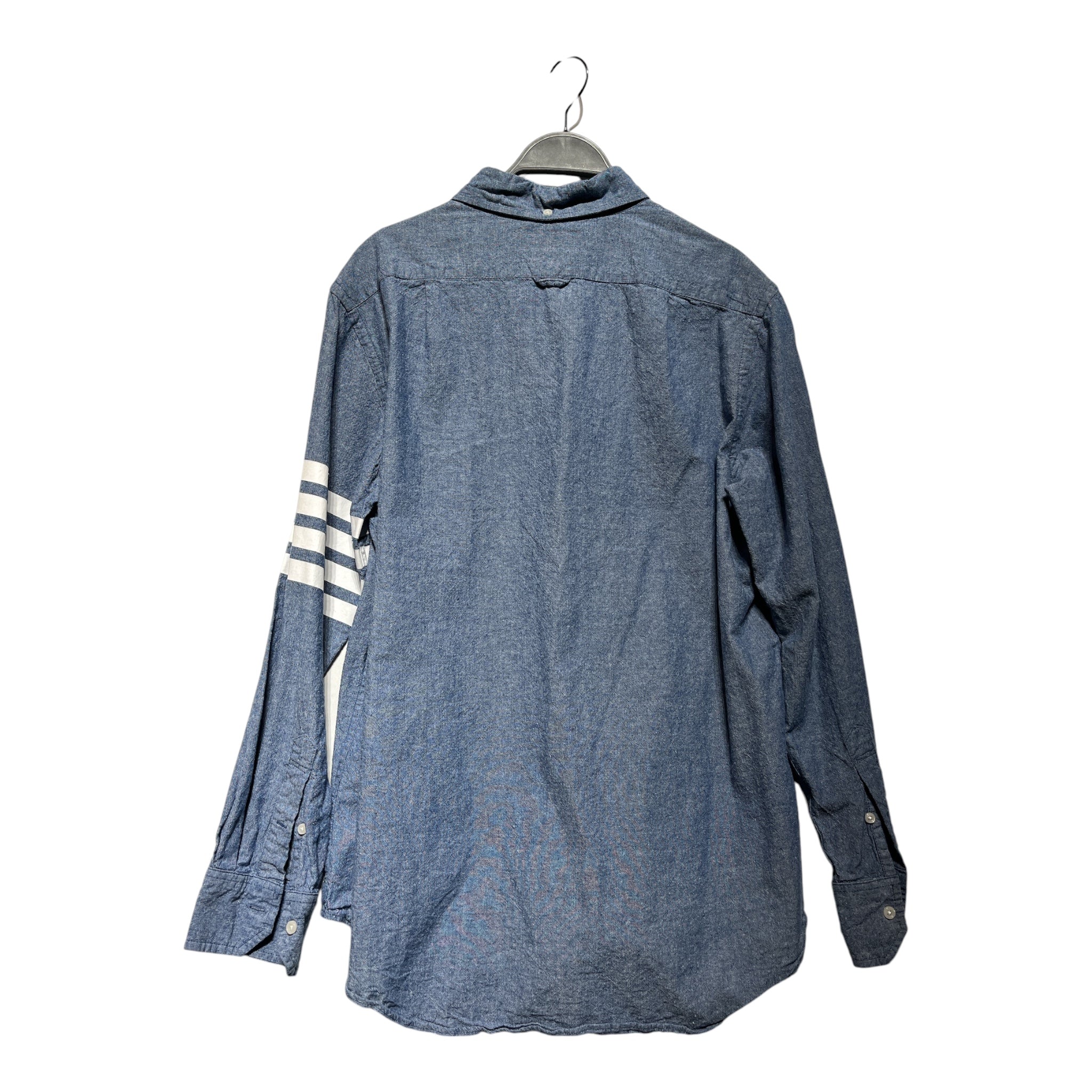 THOM BROWNE. NEW YORK/LS Shirt/4/Cotton/IDG/Arm Stripe view 2
