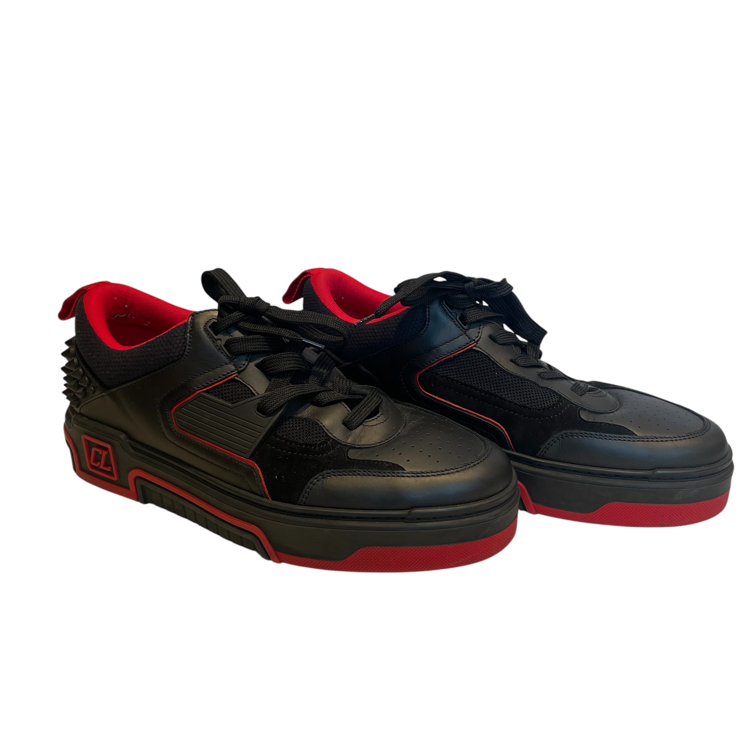Christian Louboutin/Low-Sneakers/Leather/BLK/ASTOLOUBI 2 BLK/RED view 1