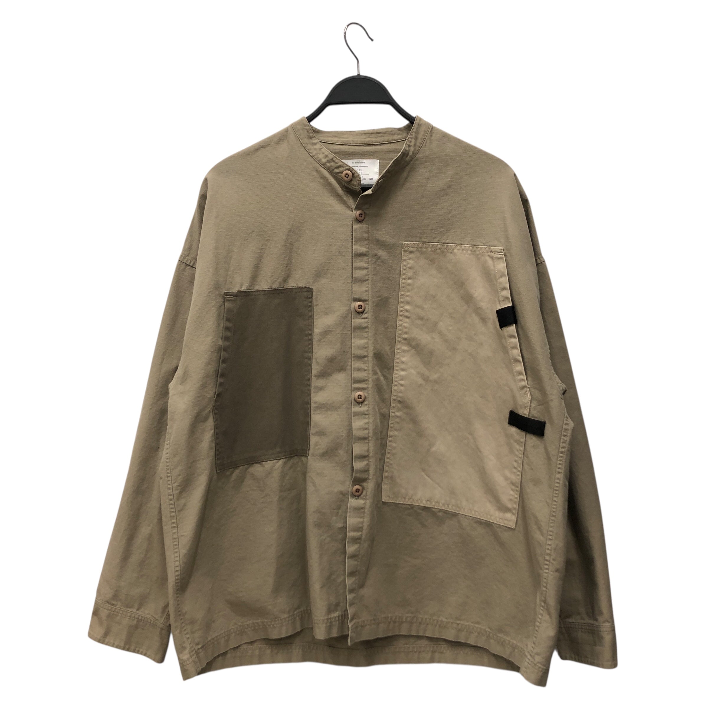 Earth Studies/LS Shirt/L/Cotton/KHK/Open Coller/tactical pocket view 1