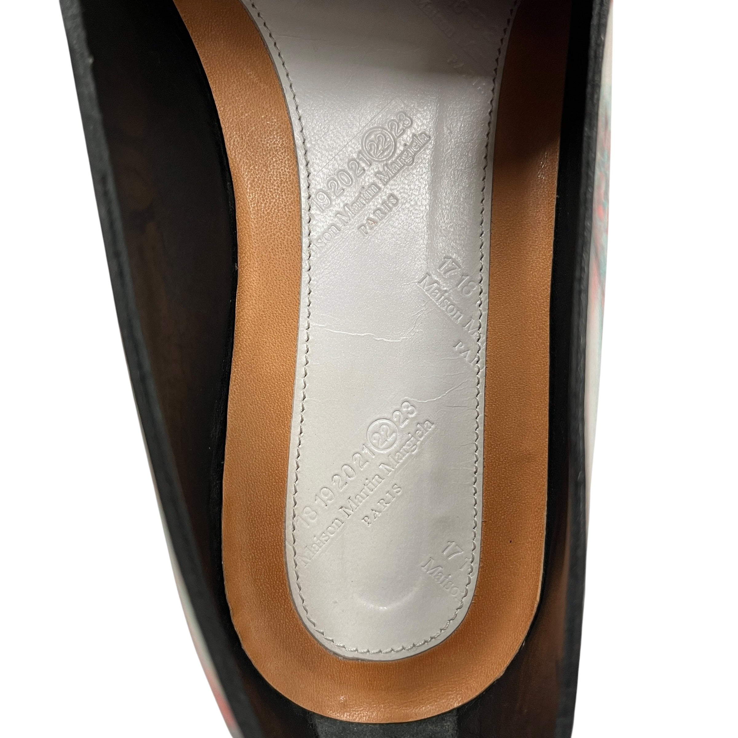 Maison Margiela/Low-Sneakers/EU 35.5/Floral Pattern/Leather/BLK/SLIP ON / INFRARED FLOWERS view 3