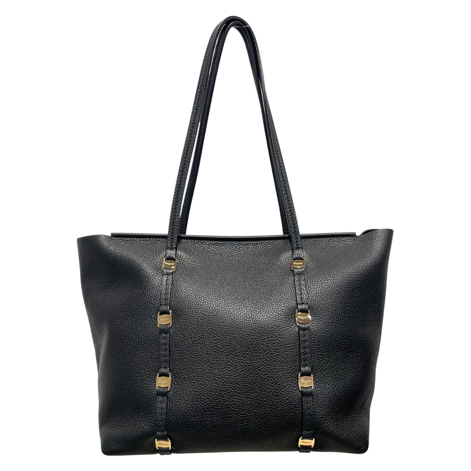 Salvatore Ferragamo/Tote Bag/Leather/BLK/U-21H606 view 1