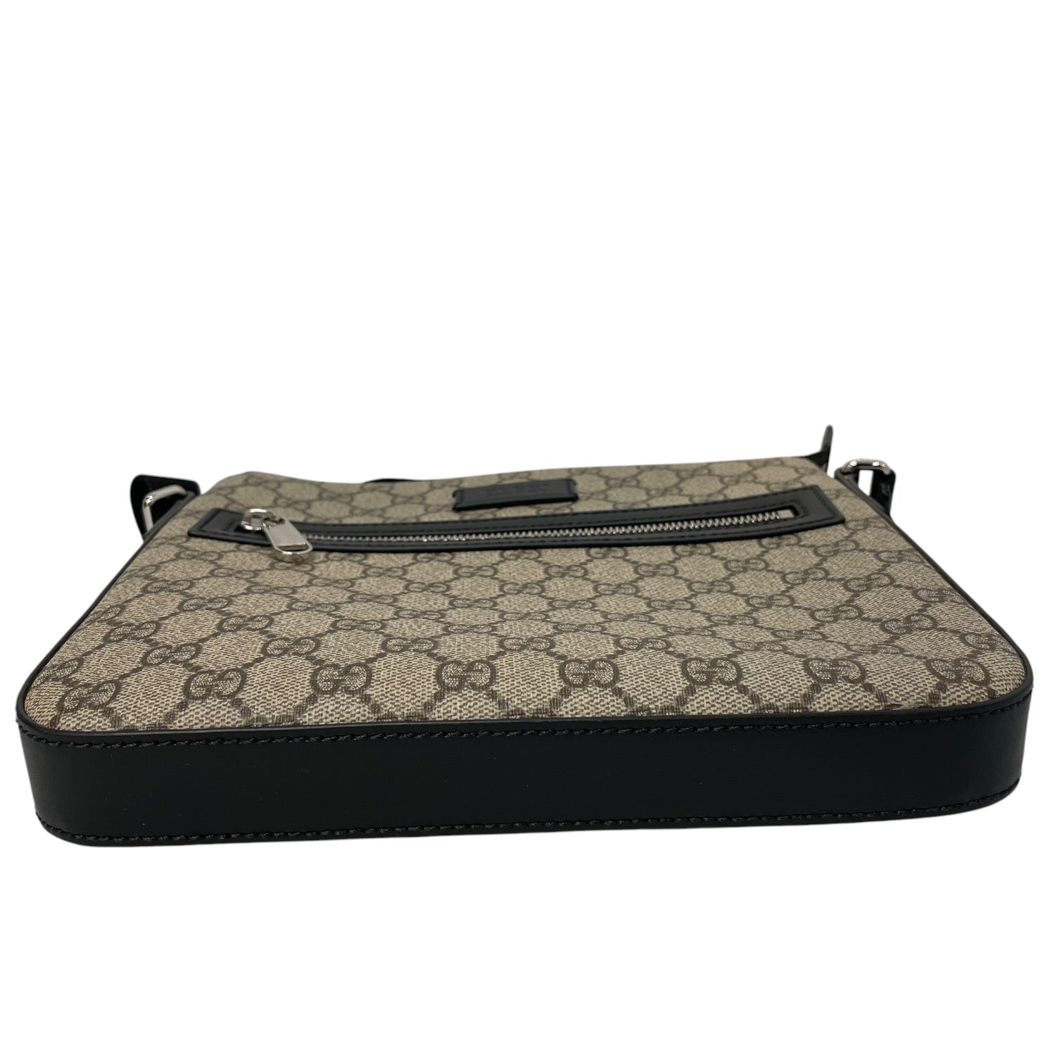 GUCCI/Cross Body Bag/Monogram/Leather/KHK/gg supreme monogram messenger view 3