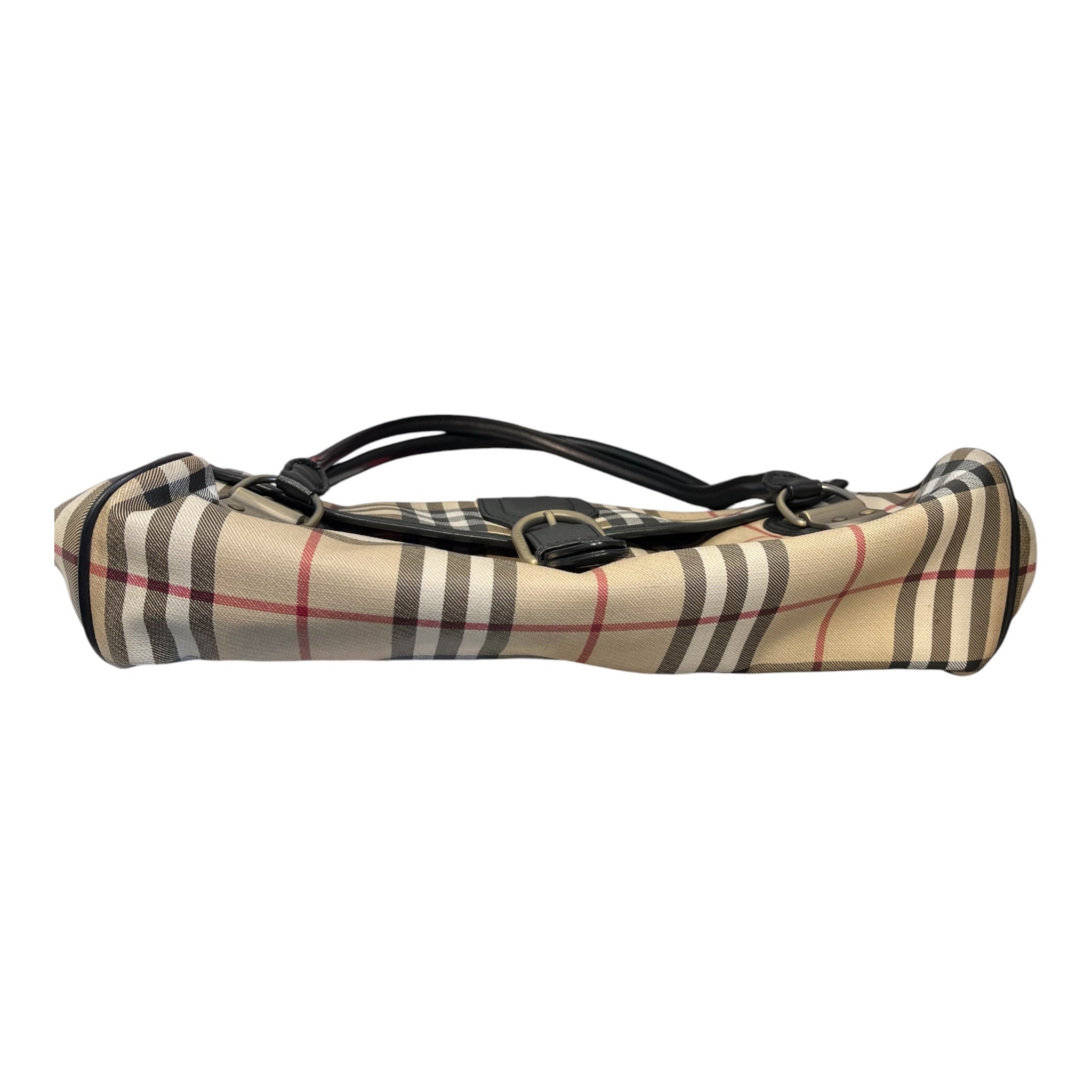 BURBERRY/Hand Bag/Plaid/Leather/BEG/vintage burberry nova check view 3