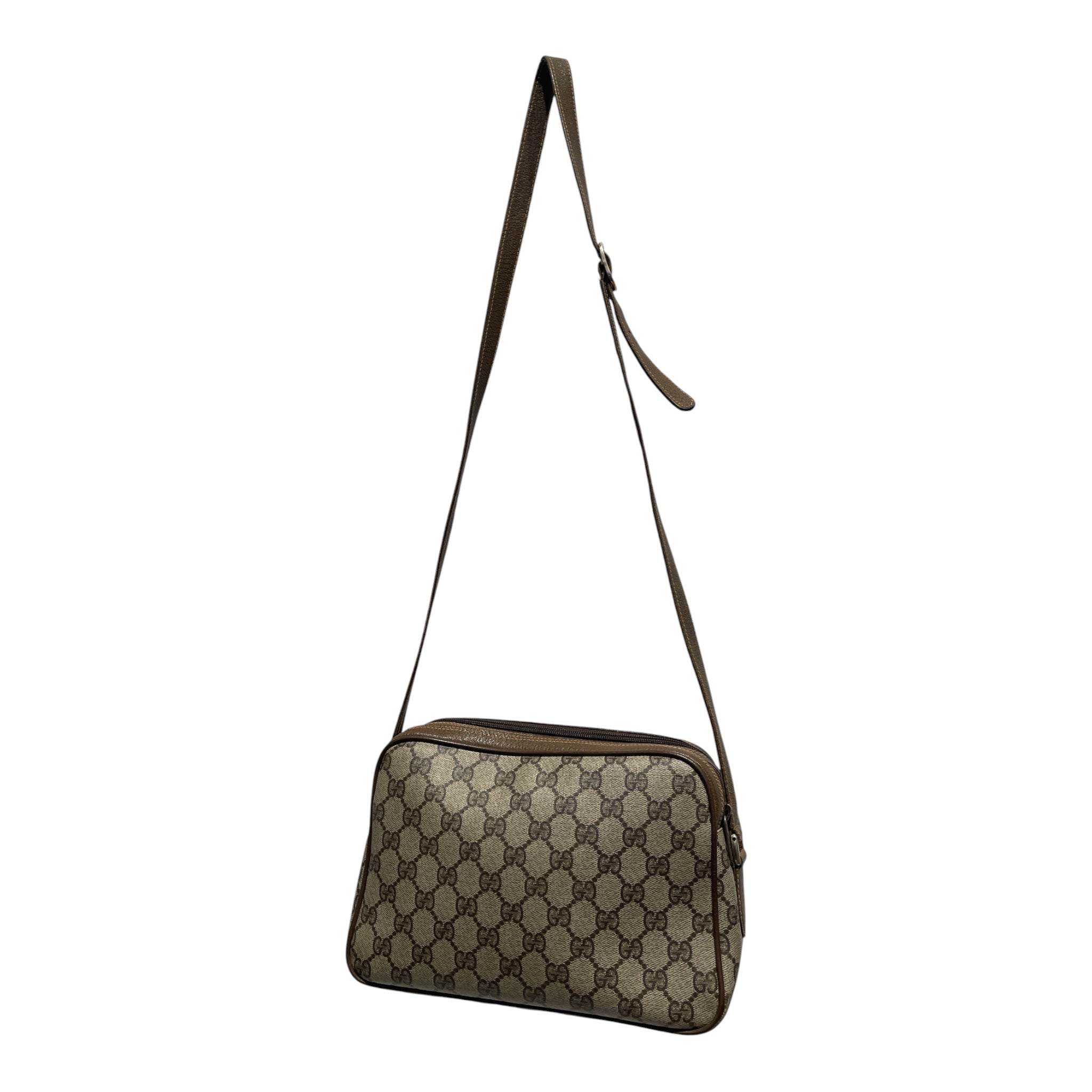 GUCCI/Hand Bag/Monogram/Leather/BEG/GG SUPREME SHERRY CAMERA BAG view 2