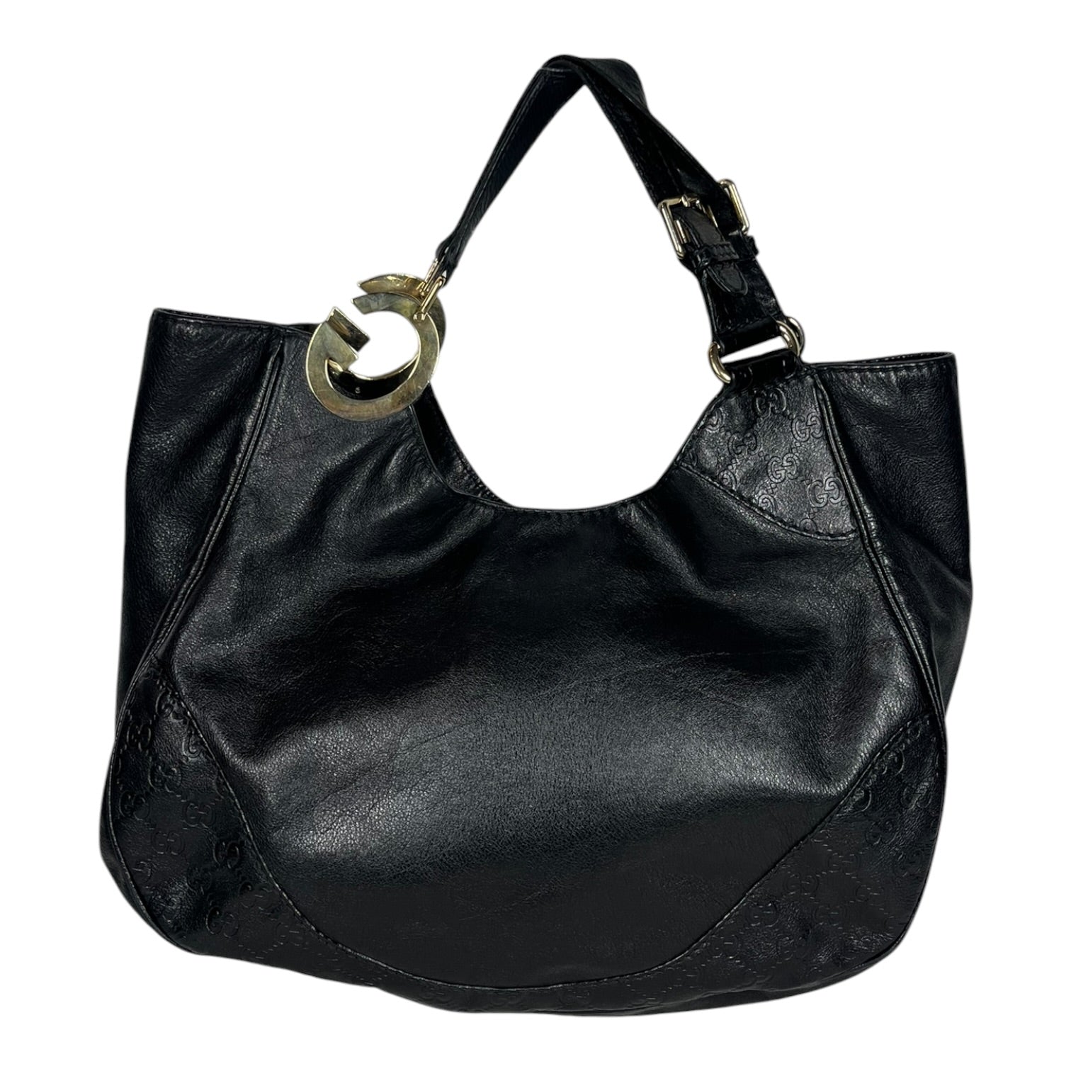 GUCCI/Hand Bag/Leather/BLK/Charlotte Hobo Bag view 2