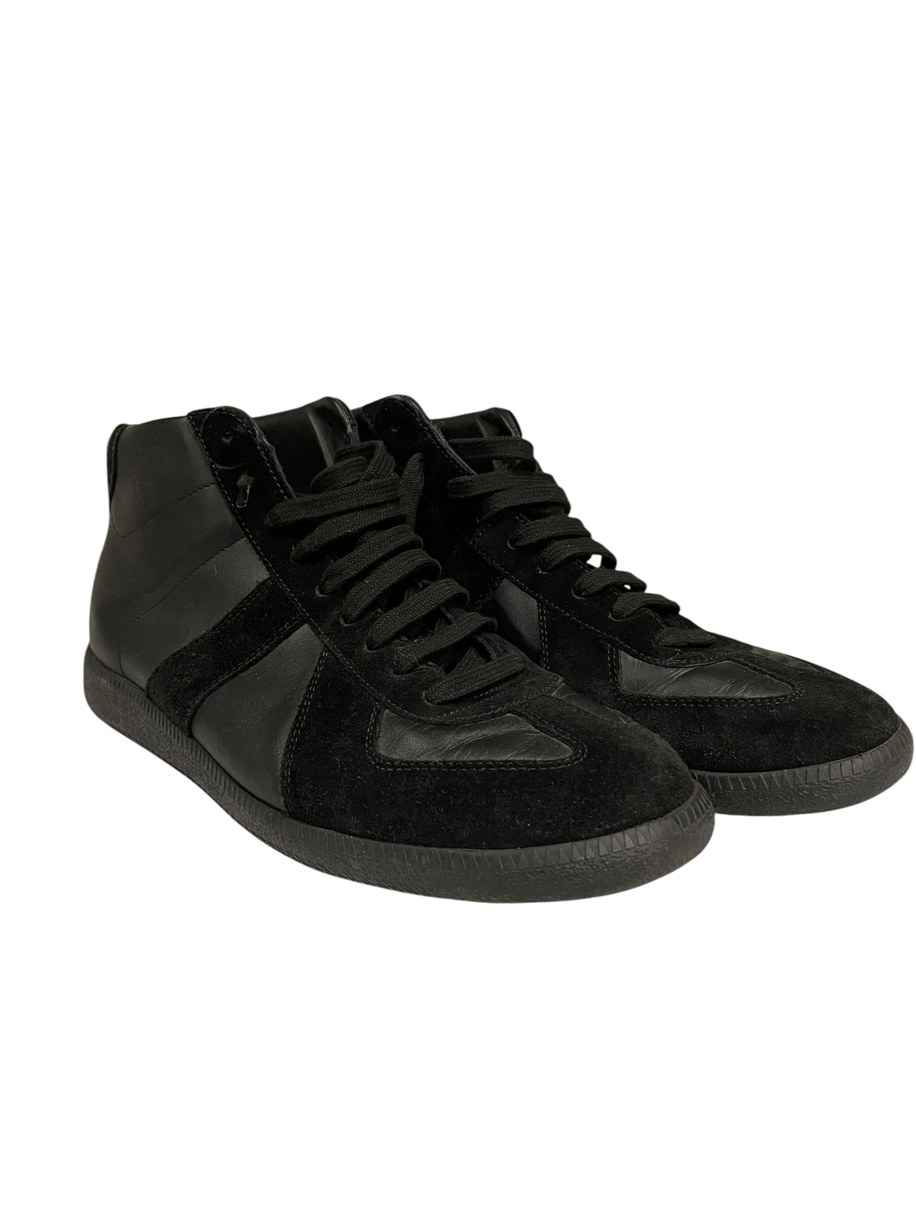 Maison Margiela/Hi-Sneakers/EU 44/Leather/BLK/HIGH TOP GAT TRIPLE BLACK view 1