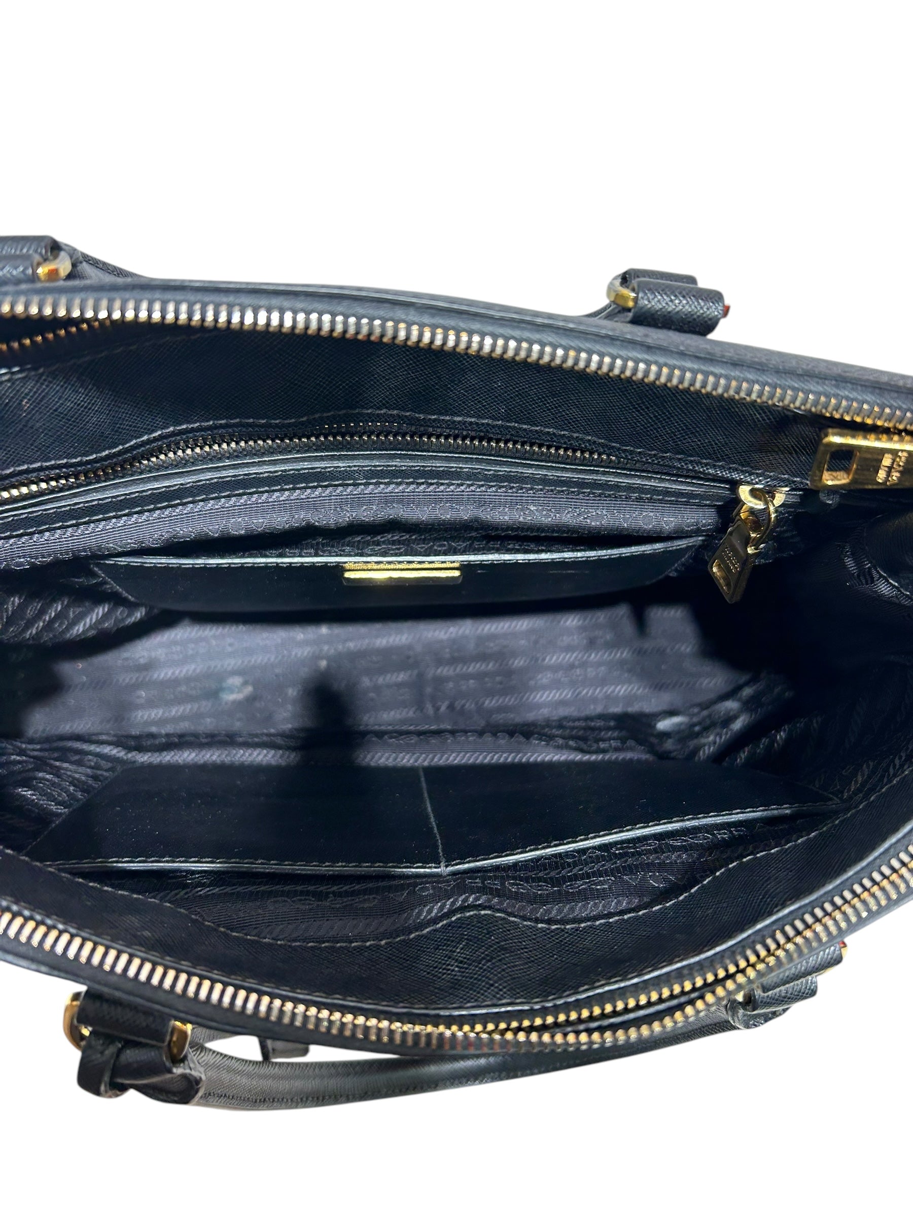 PRADA/Tote Bag/Leather/BLK/SAFFIANO LEATHER BAG view 4
