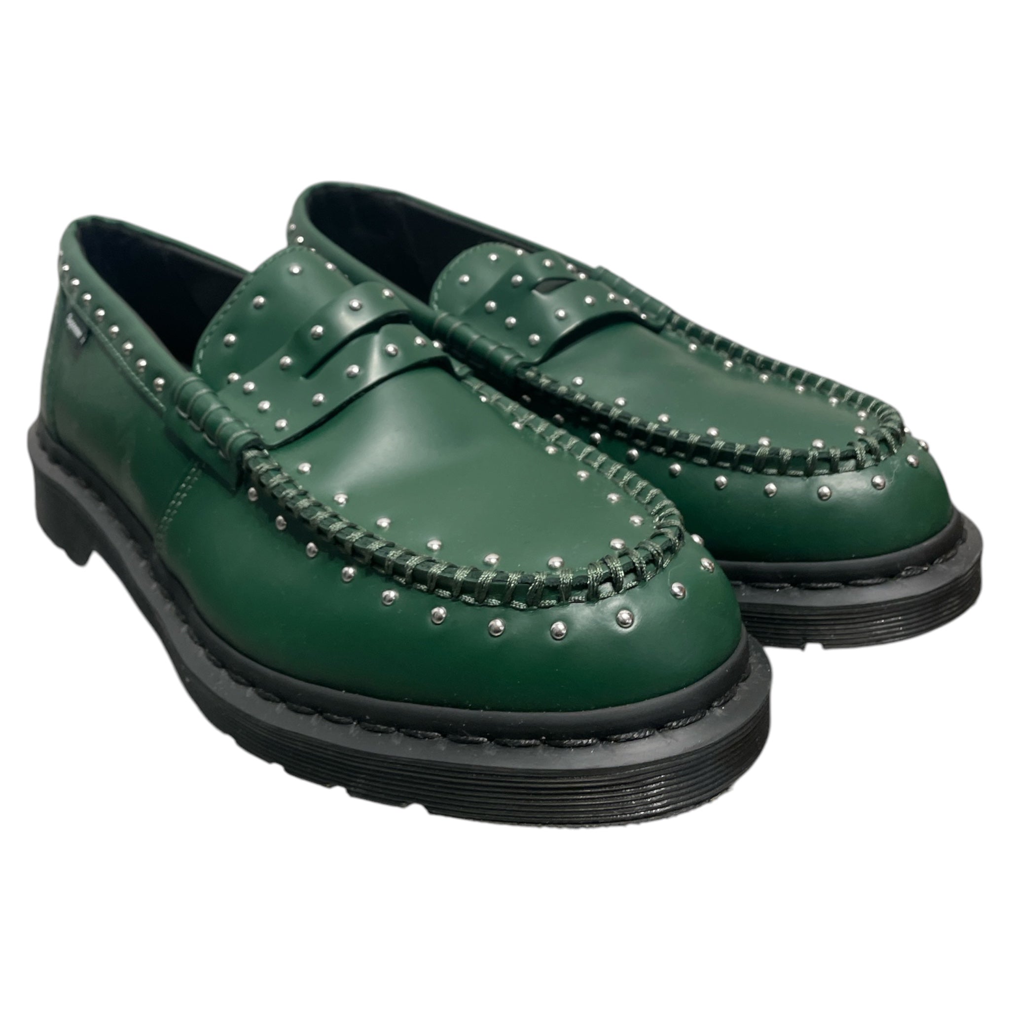 Dr.Martens/Supreme/Loafers/US 10.5/Leather/GRN/STUDDED PENTON view 1