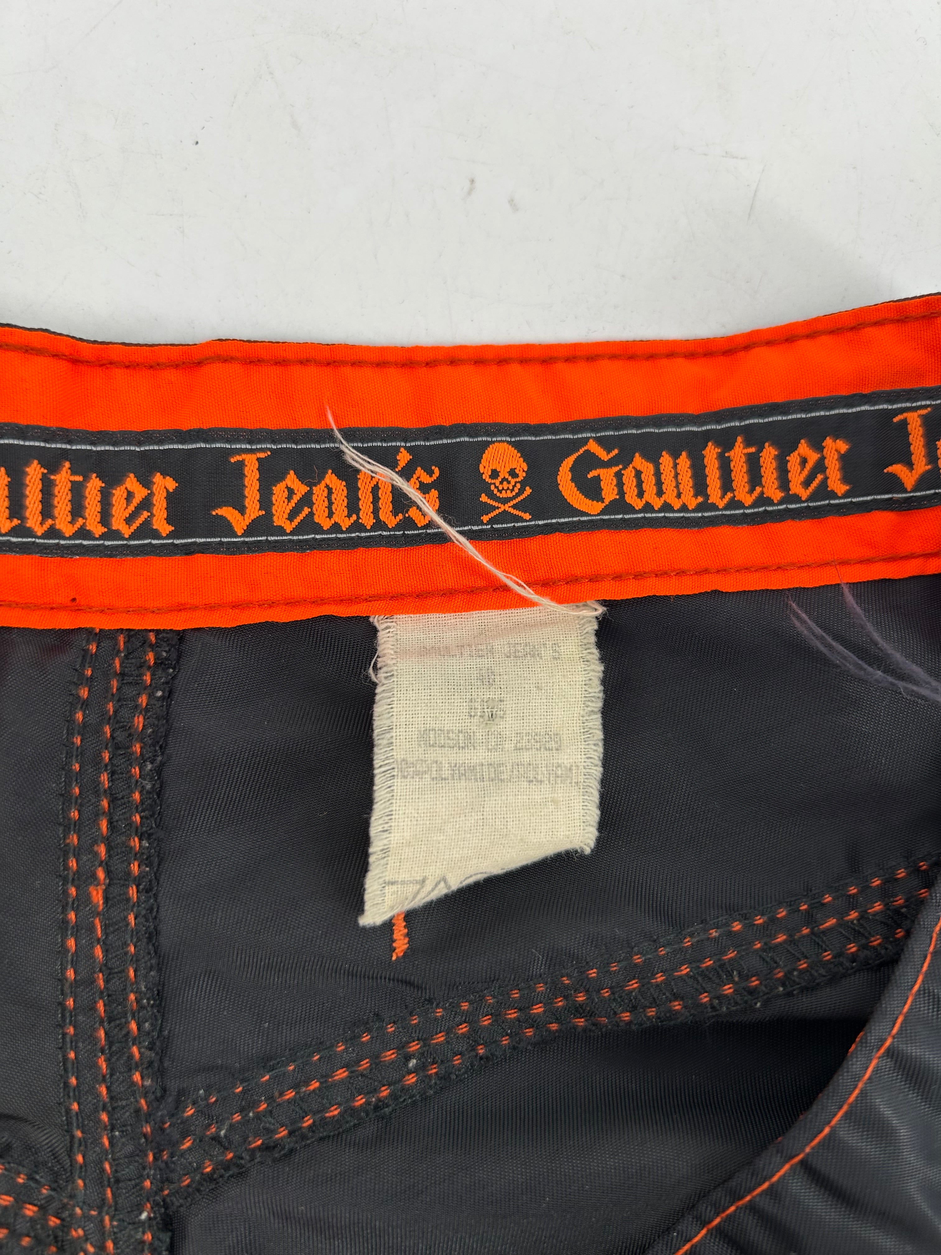 GAULTIER JEAN'S/Bottoms/40/MLT/Low-rise/BLK/ORANGE  ZIP KNEES  NYLON view 3