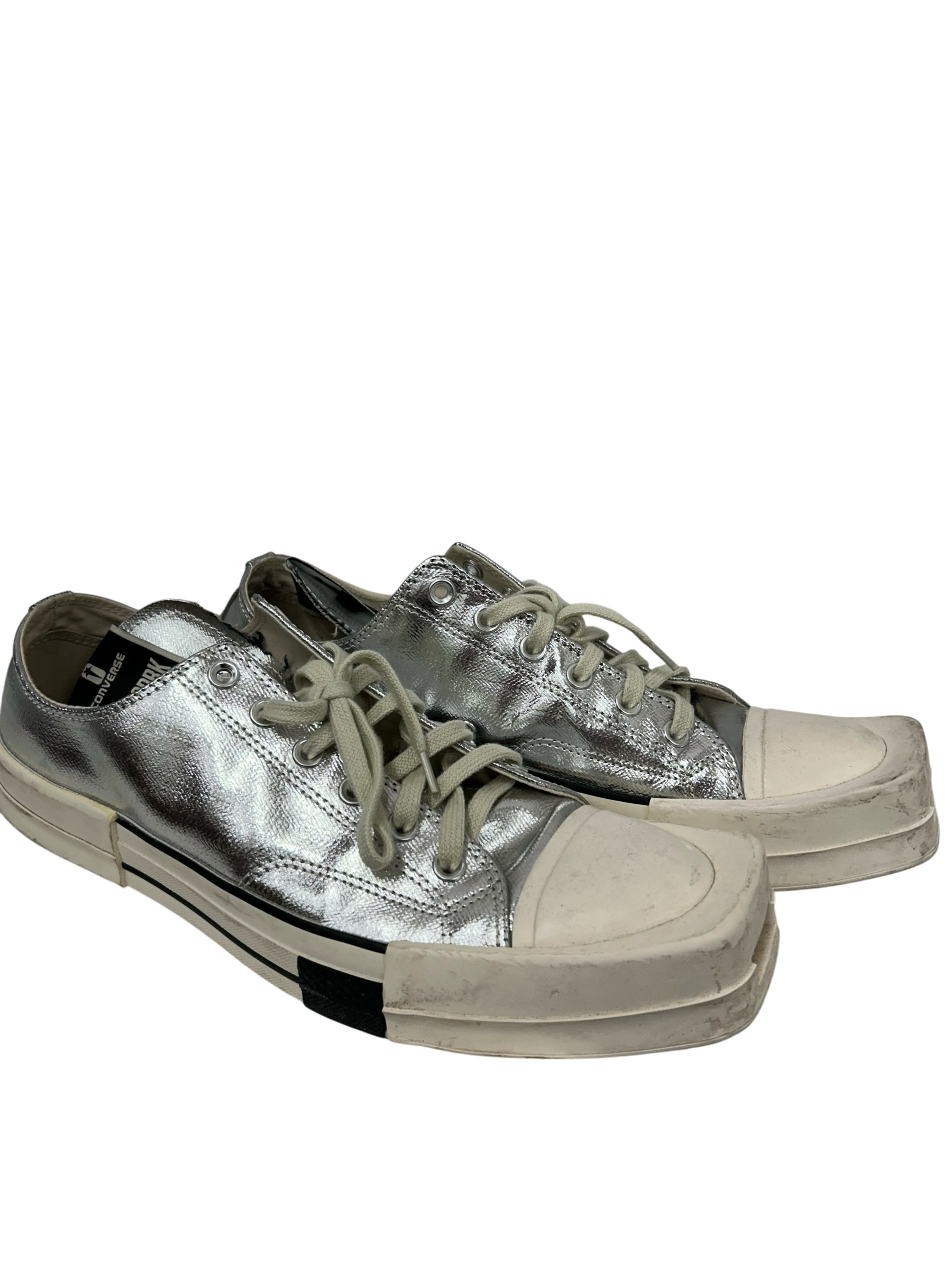 CONVERSE/RICK OWENS DRKSHDW/Low-Sneakers/US 11/SLV/TURBODRK view 1