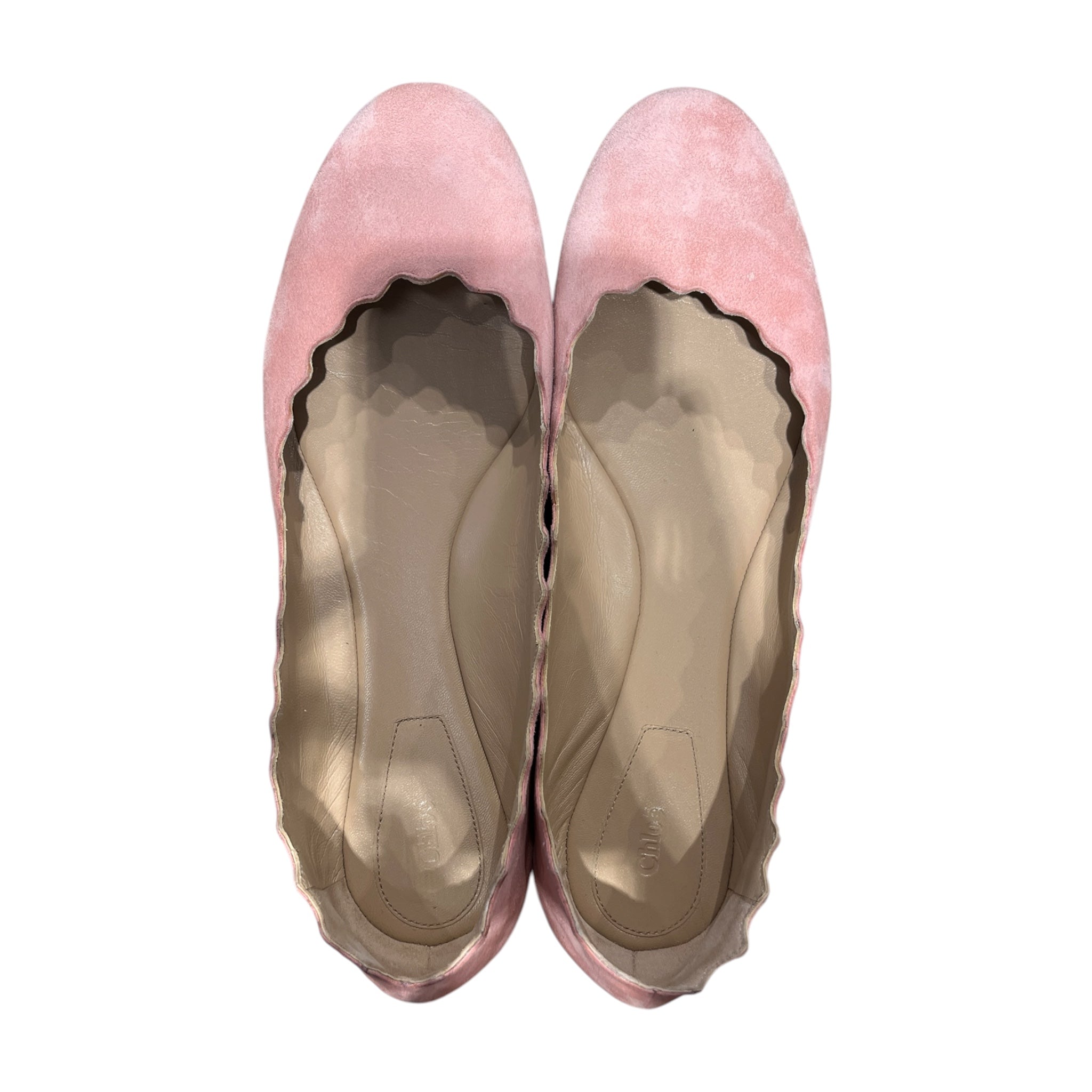 Chloe/Flat Shoes/EU 40/Suede/PNK/SCALLOPED TRIM view 3