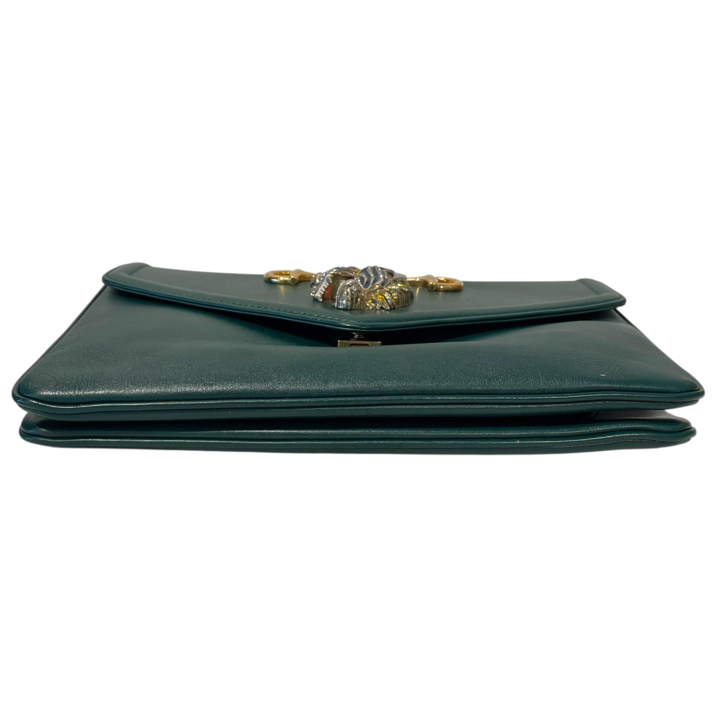 GUCCI/Cross Body Bag/Leather/GRN/TIGER FLAP GREEN CROSSBODY view 5