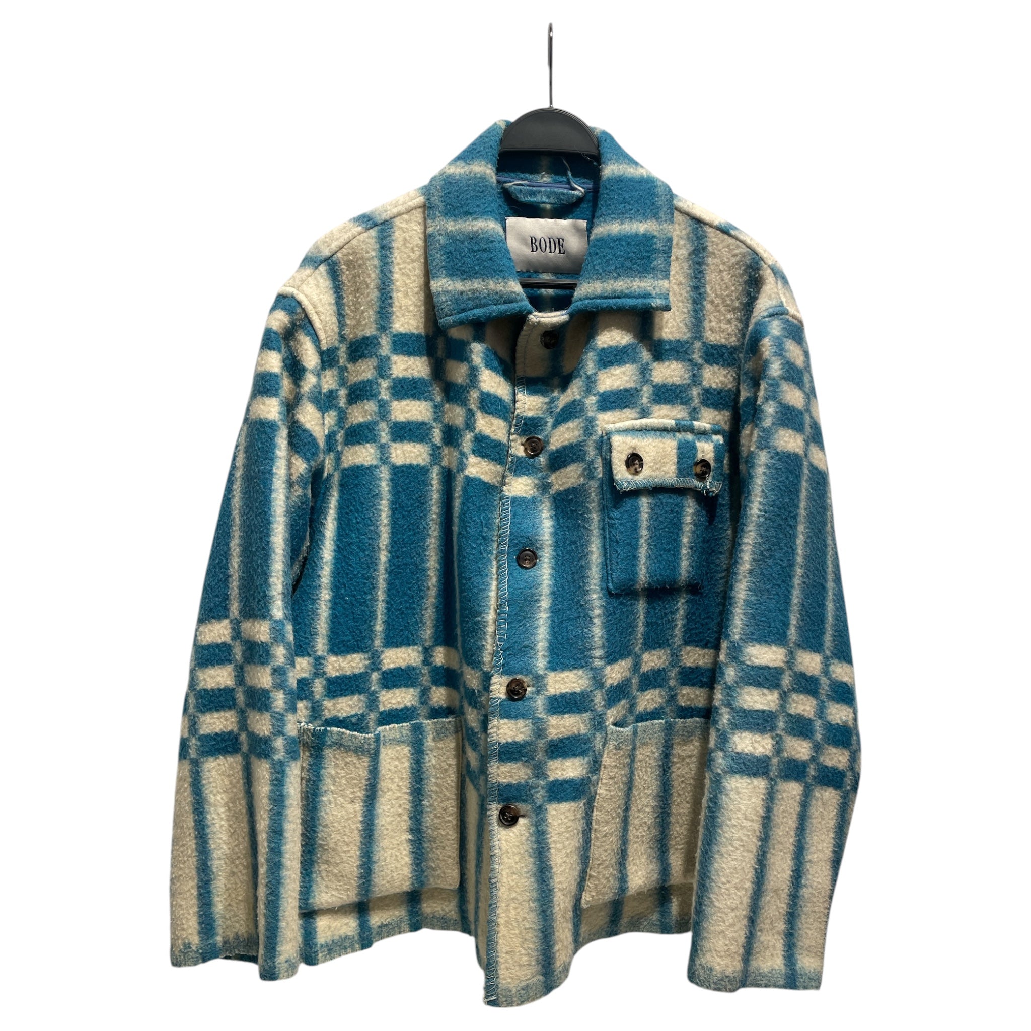 BODE/Jacket/L/Wool/BLU/Stripe/wool blend chore jckt view 1