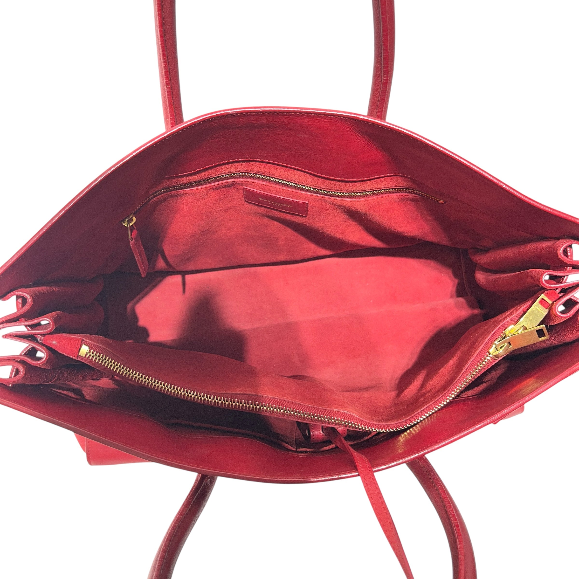 SAINT LAURENT/Tote Bag/Leather/RED/SAC DE JOUR view 4