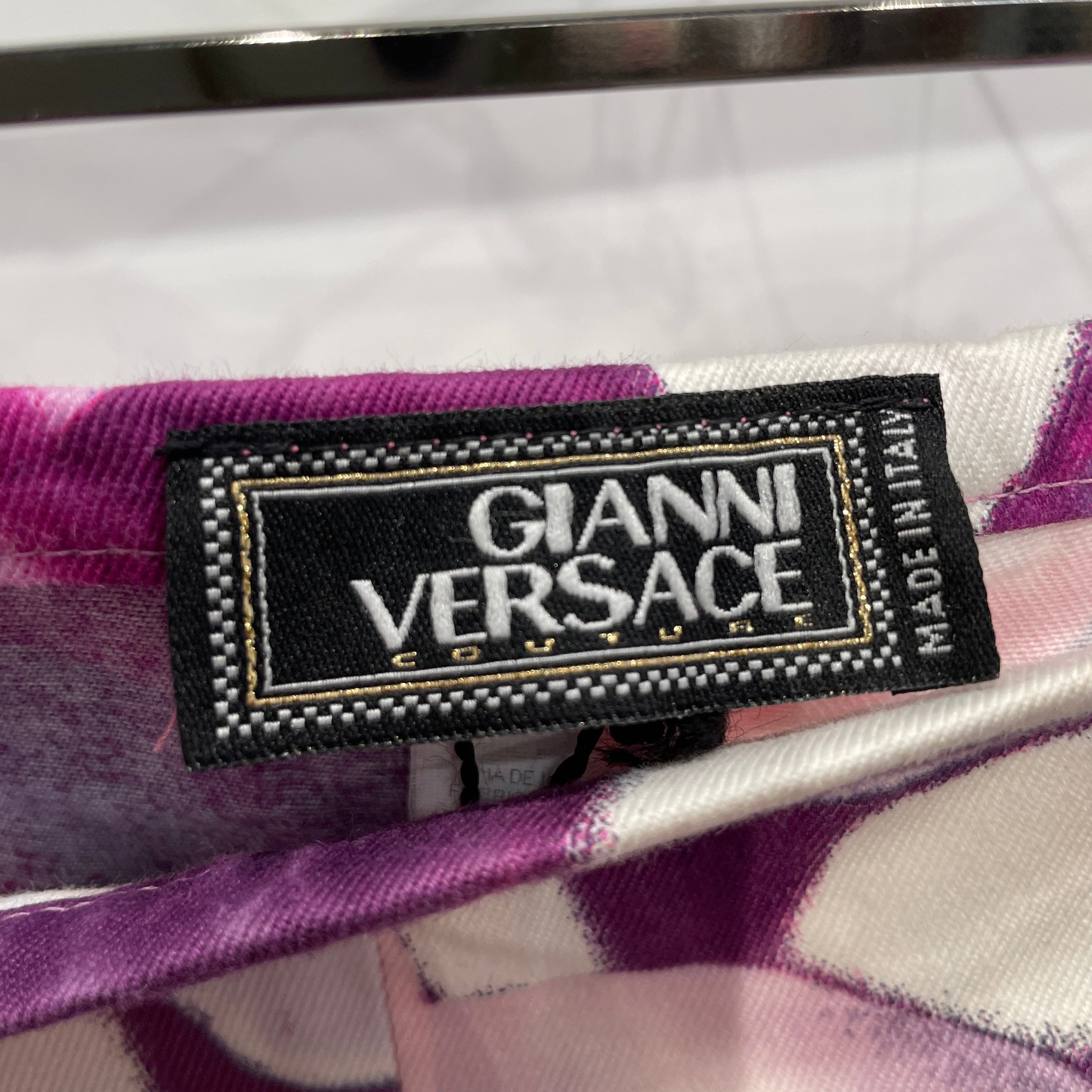 GIANNI VERSACE/Bootcut Pants/34/Floral Pattern/Cotton/PPL/FLOWER PRNT OG VERSACE view 3