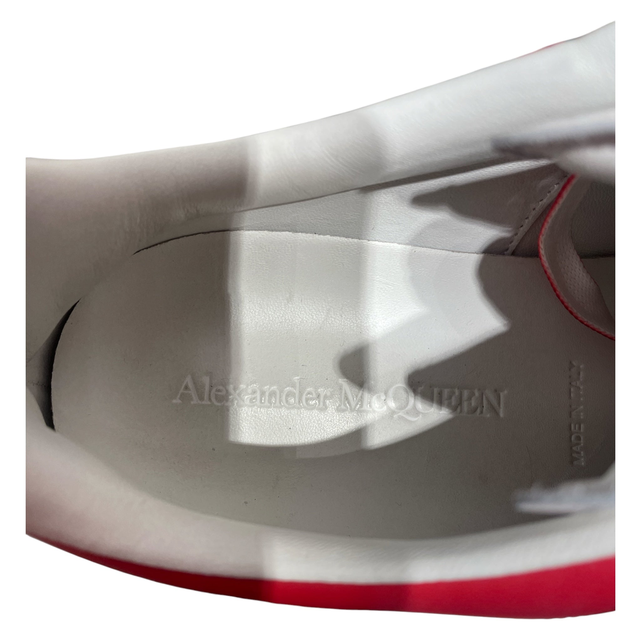 Alexander McQueen/Low-Sneakers/EU 43/Leather/WHT/clear sole translucent red view 3