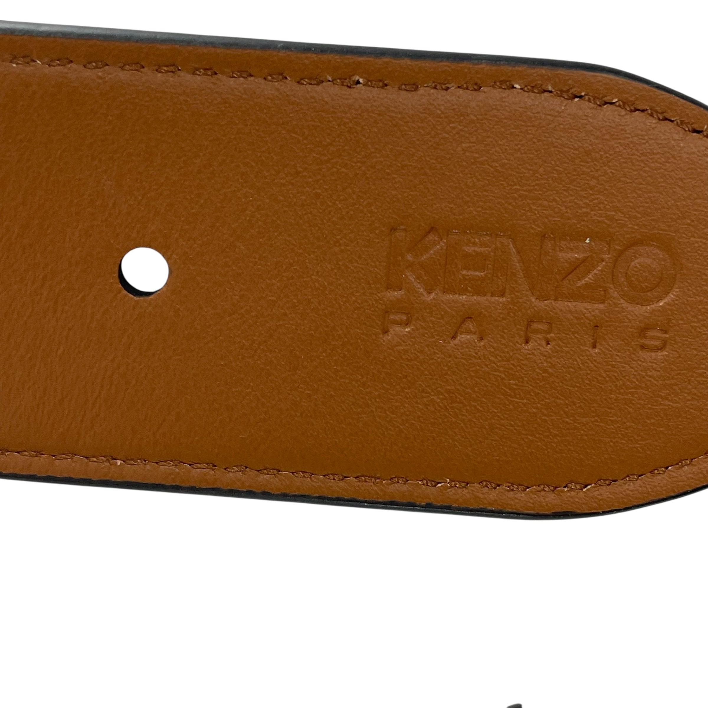 KENZO/Belt/Leather/BLK/SILVER ELEPHANT BUCKLE view 4