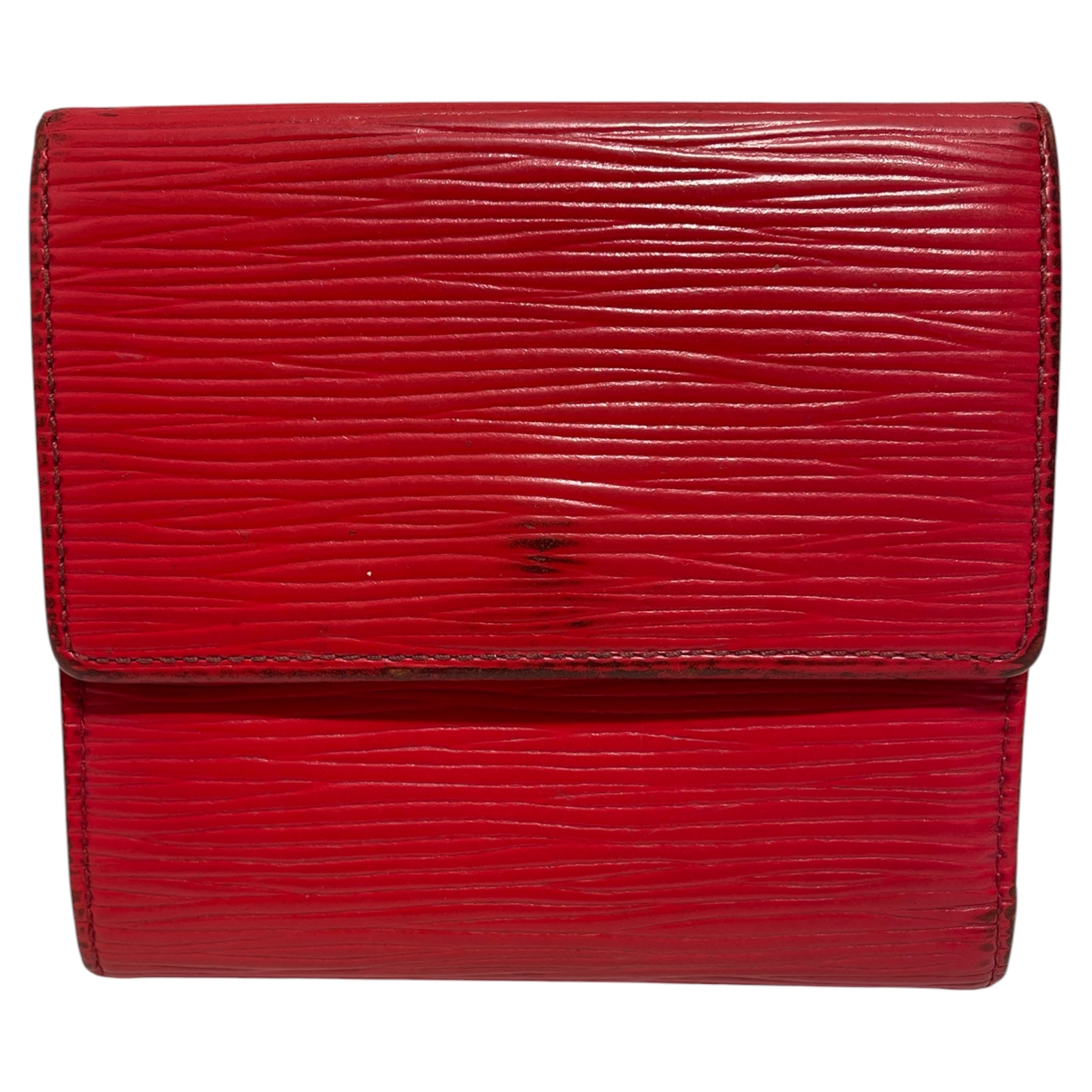 LOUIS VUITTON/Coin Wallet/Leather/RED/Compact Epi Wallet view 2