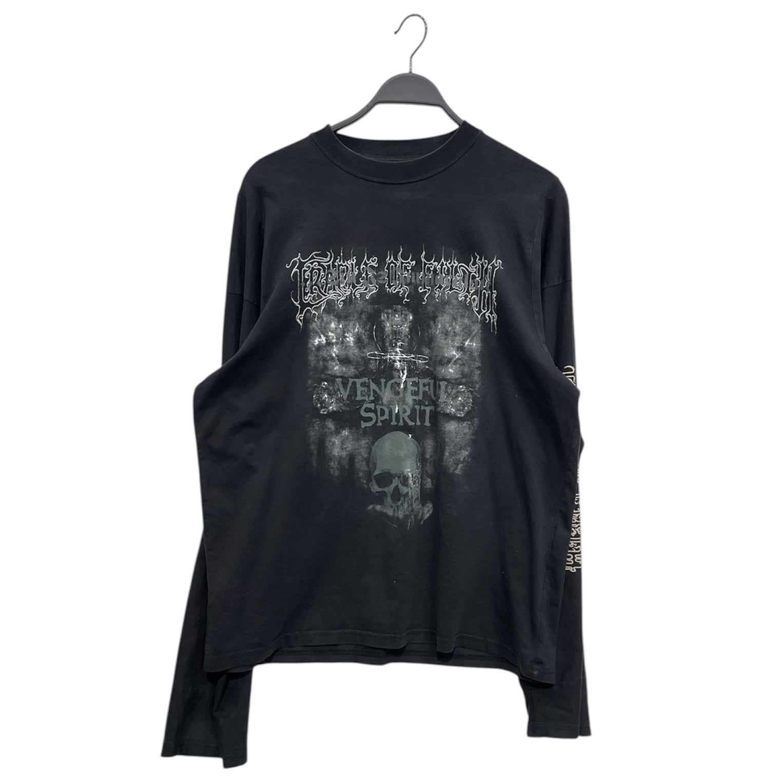 VETEMEMES/LS T-Shirt/S/Cotton/BLK/Graphic/VENGEFUL view 1