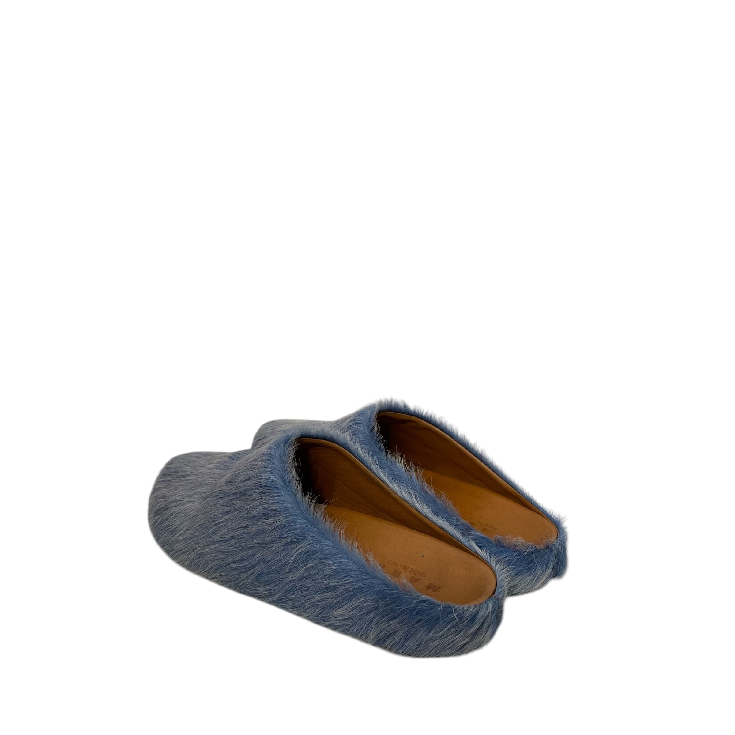 MARNI/Shoes/EU 44/Fake Fur/BLU/clogs view 2