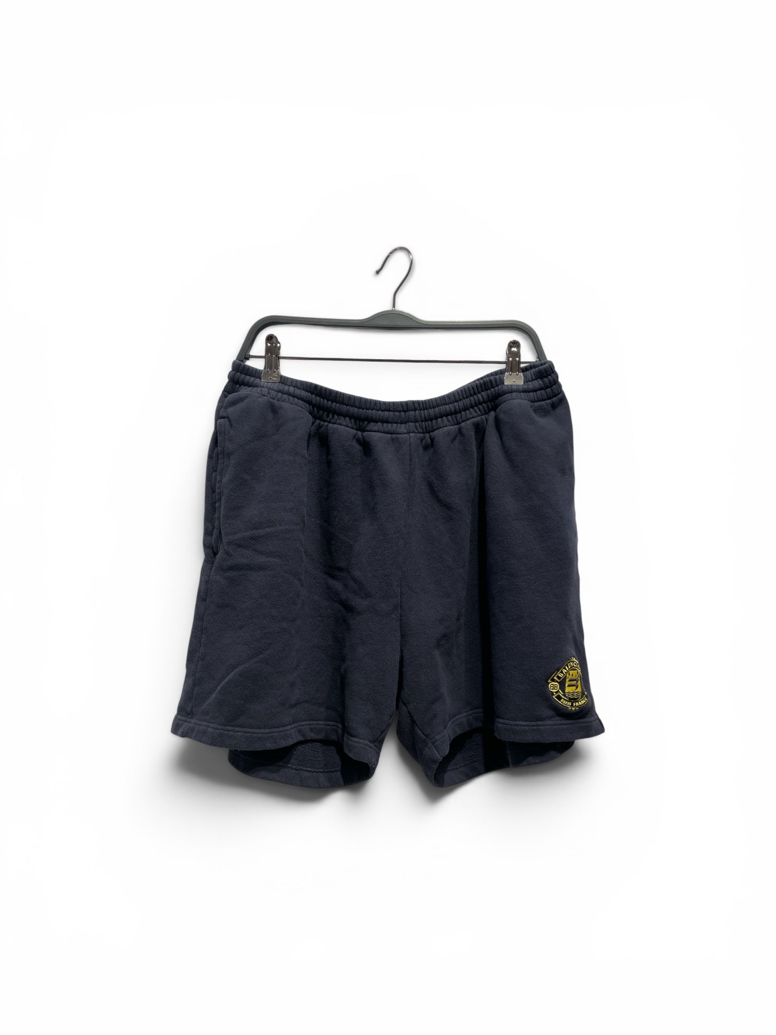 BALENCIAGA/Shorts/M/Cotton/NVY/Graphic/EMBROIDED CREST LOGO view 1
