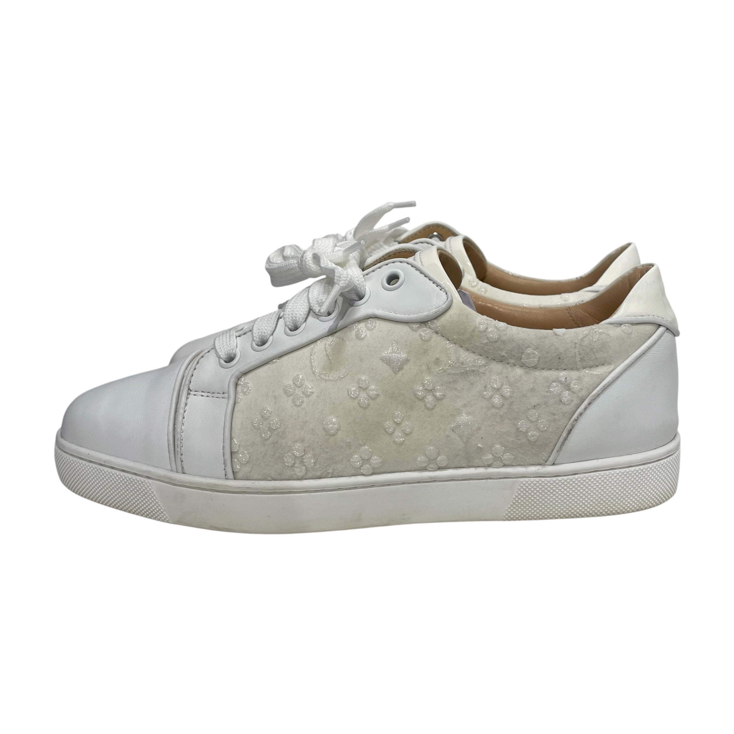 Christian Louboutin/Low-Sneakers/EU 38/Monogram/WHT/VIERA ORLATO view 7