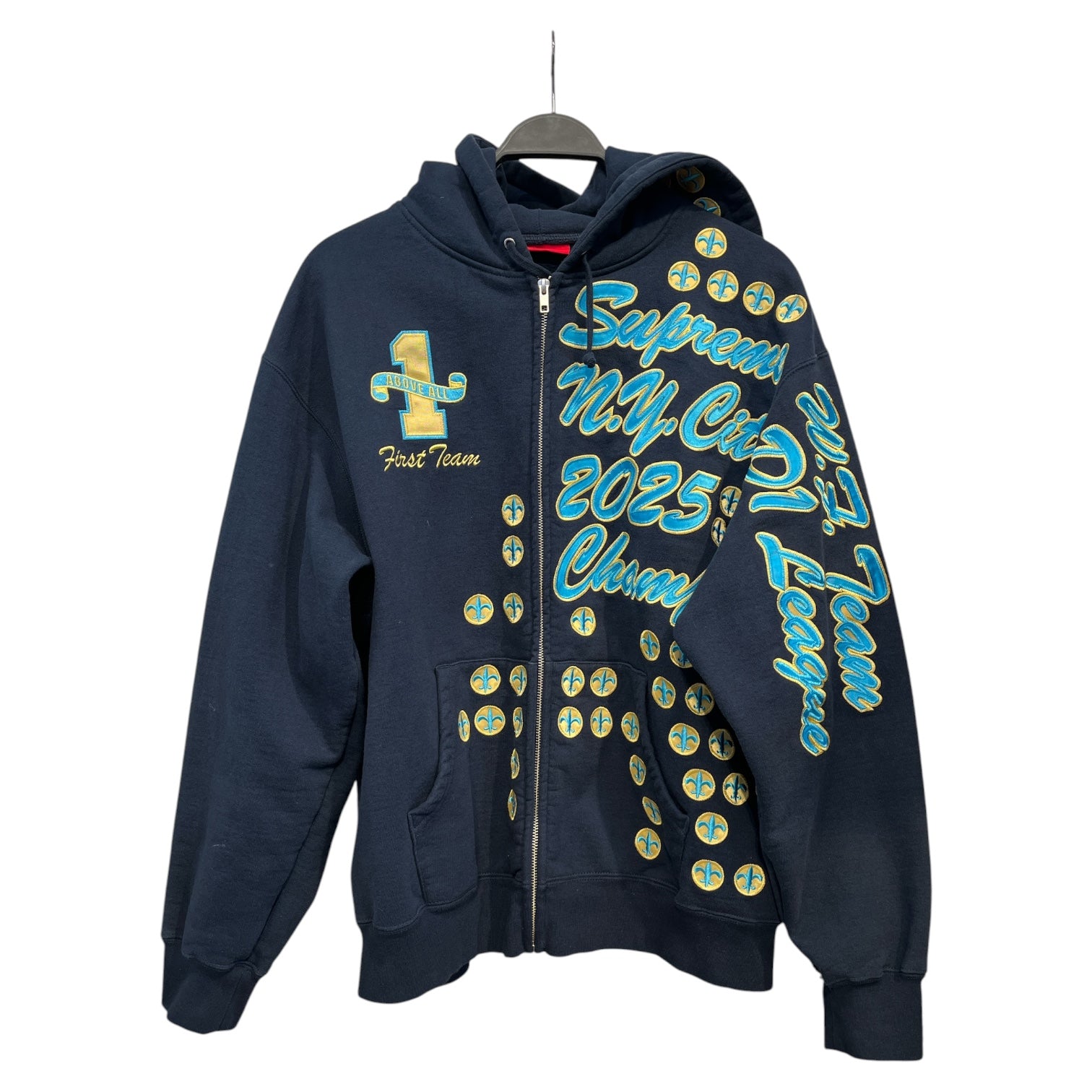 Supreme/Zip Up Hoodie/L/Cotton/NVY/LEAGUE CHAMPS 2025 view 1