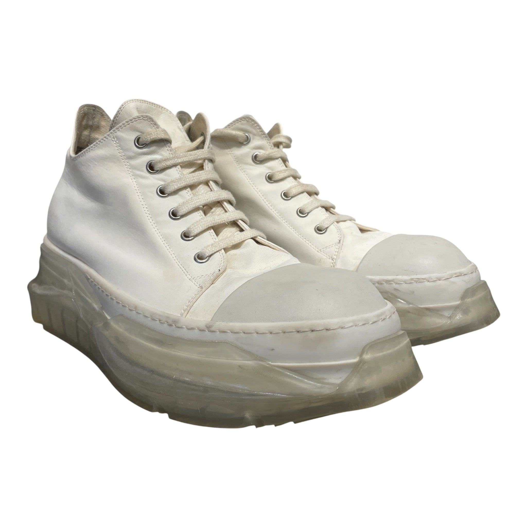 RICK OWENS DRKSHDW/Low-Sneakers/EU 43.5/Cotton/WHT/DRKSHDW ABSTRACT view 1
