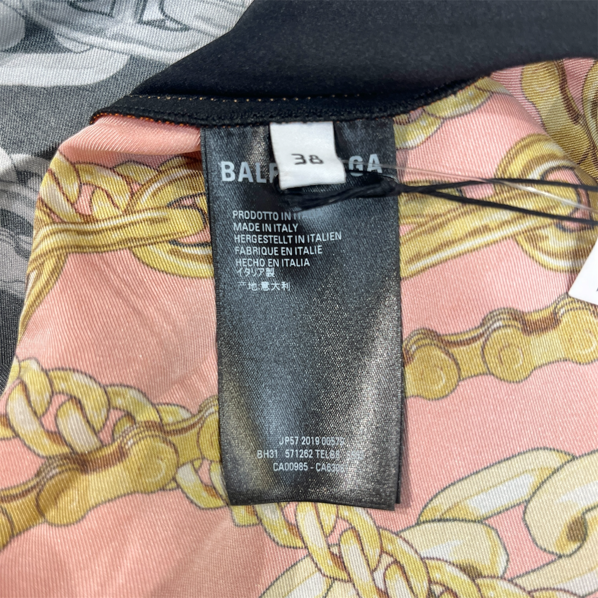 BALENCIAGA/SS Blouse/38/All Over Print/Cotton/BLK/balenciaga on front mult color view 4