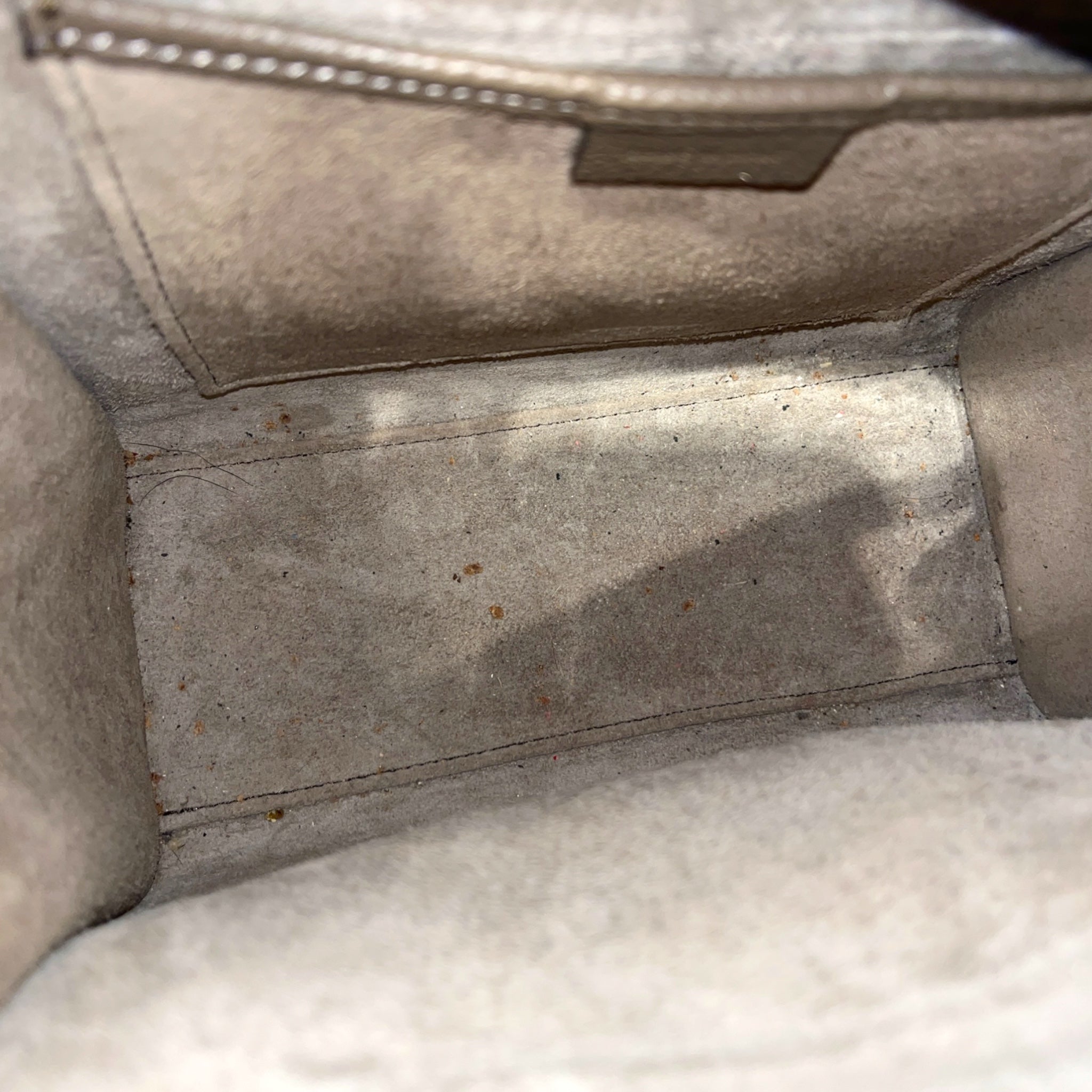 CELINE/Cross Body Bag/Leather/GRY/NANO LUGGAGE BAG view 4