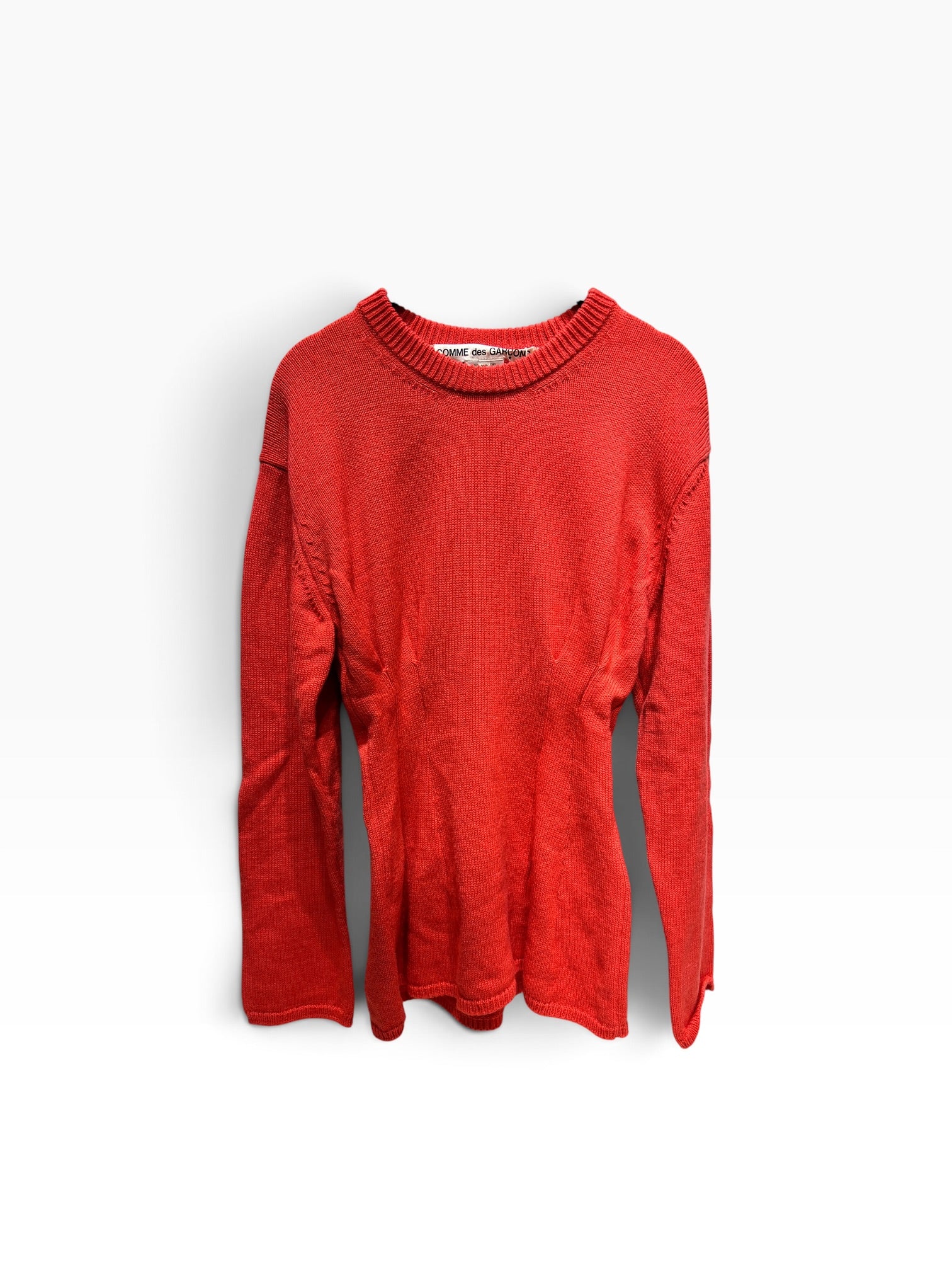 COMME des GARCONS/Sweater/XS/Acrylic/RED/peplum sweater view 1