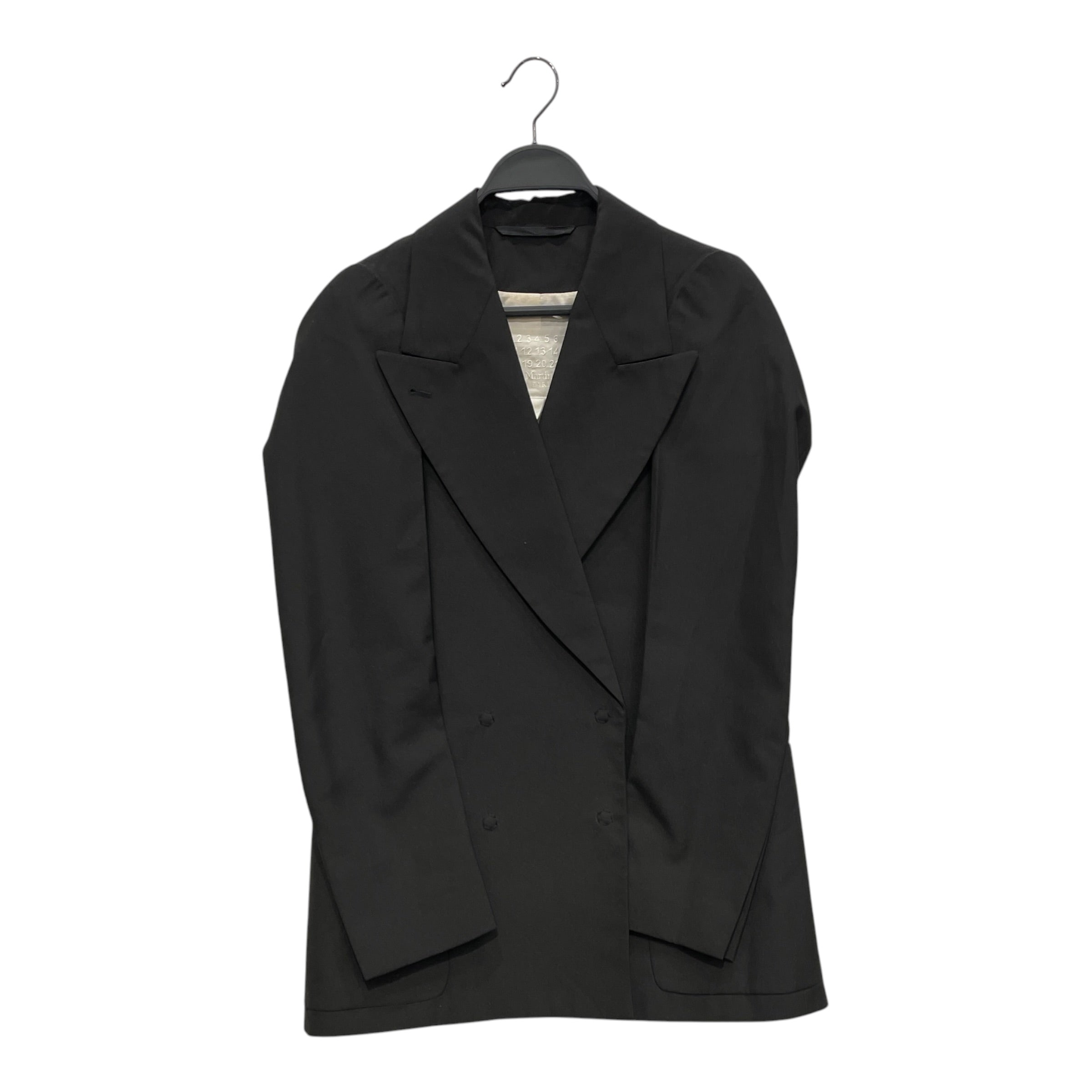 Maison Margiela/H&M/Tailored Jkt/32/Polyester/BLK/Double Breasted/CROPPED DBLE BRESTED BLAZER view 1